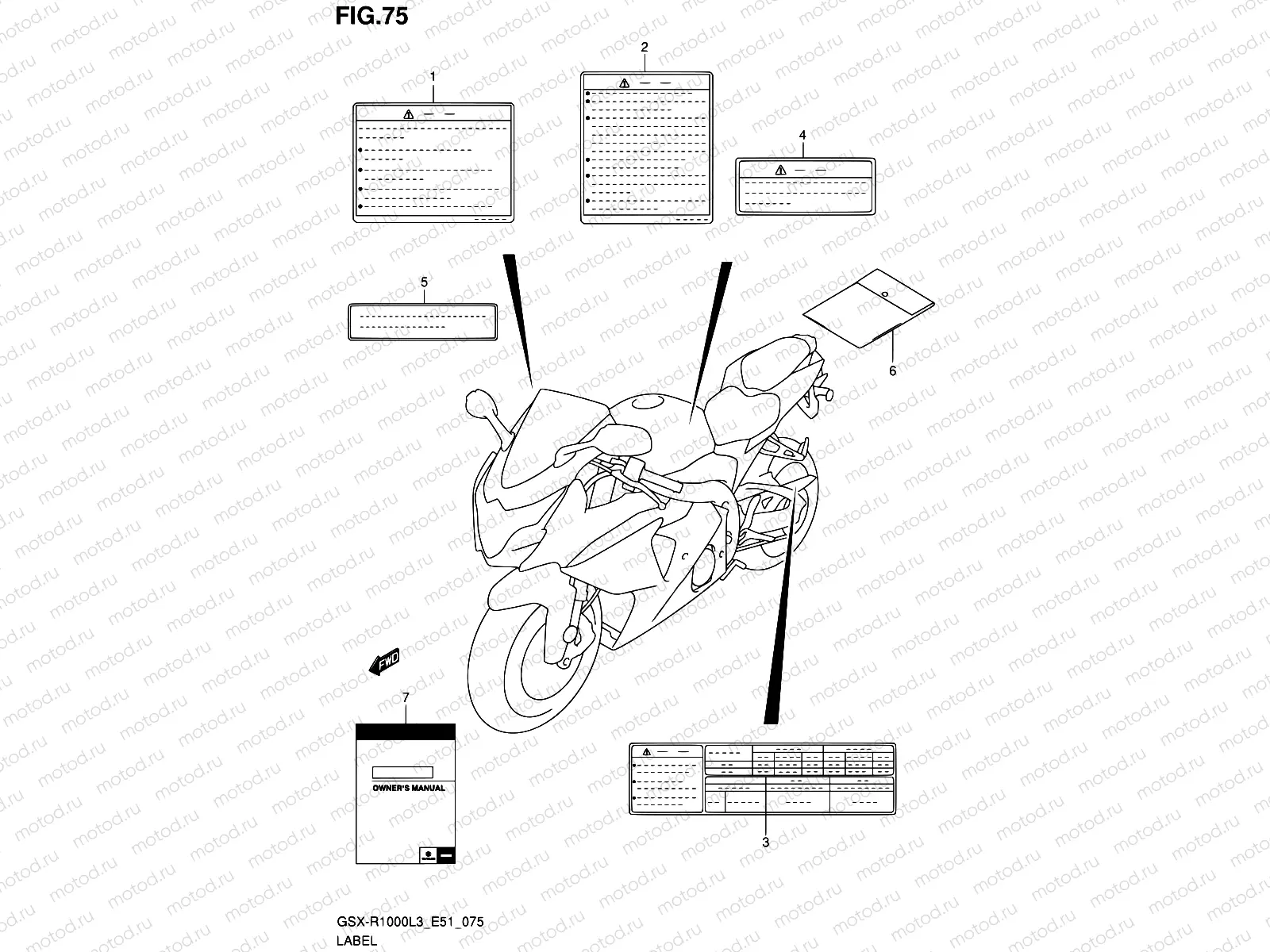 75 - LABEL (GSX-R1000L3 E51)