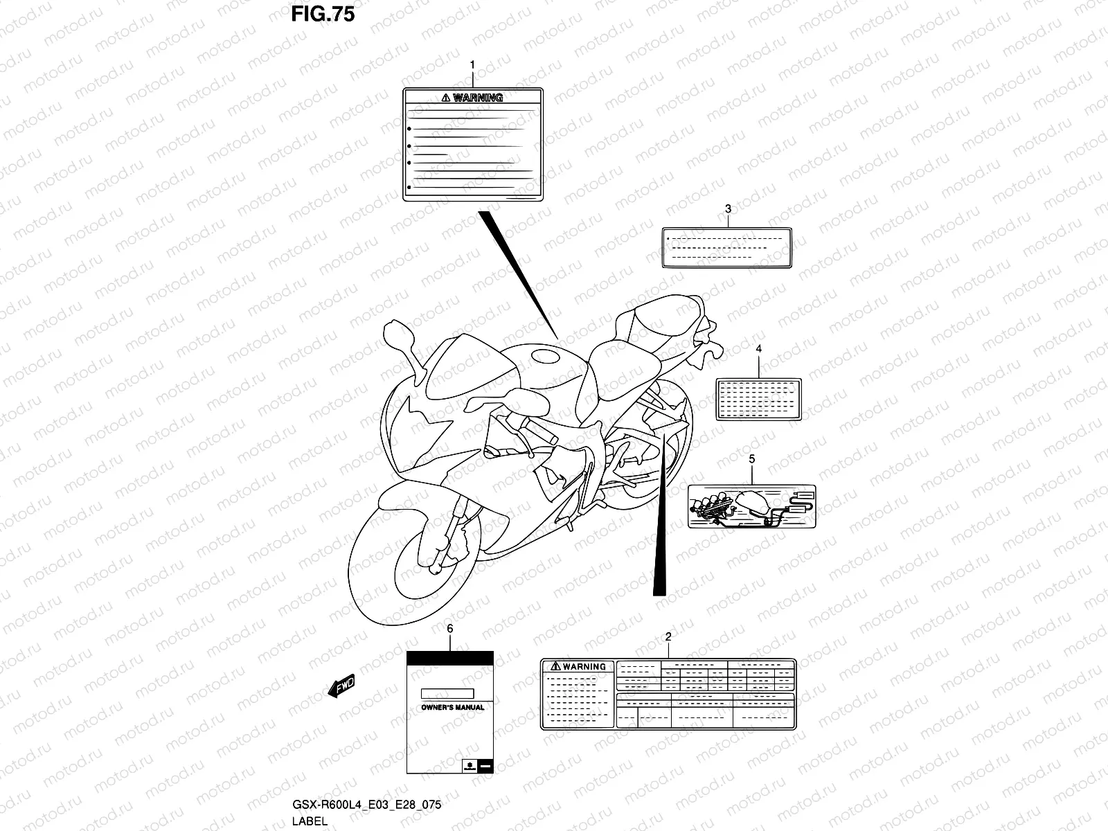 75 - LABEL (GSX-R600L4 E33)