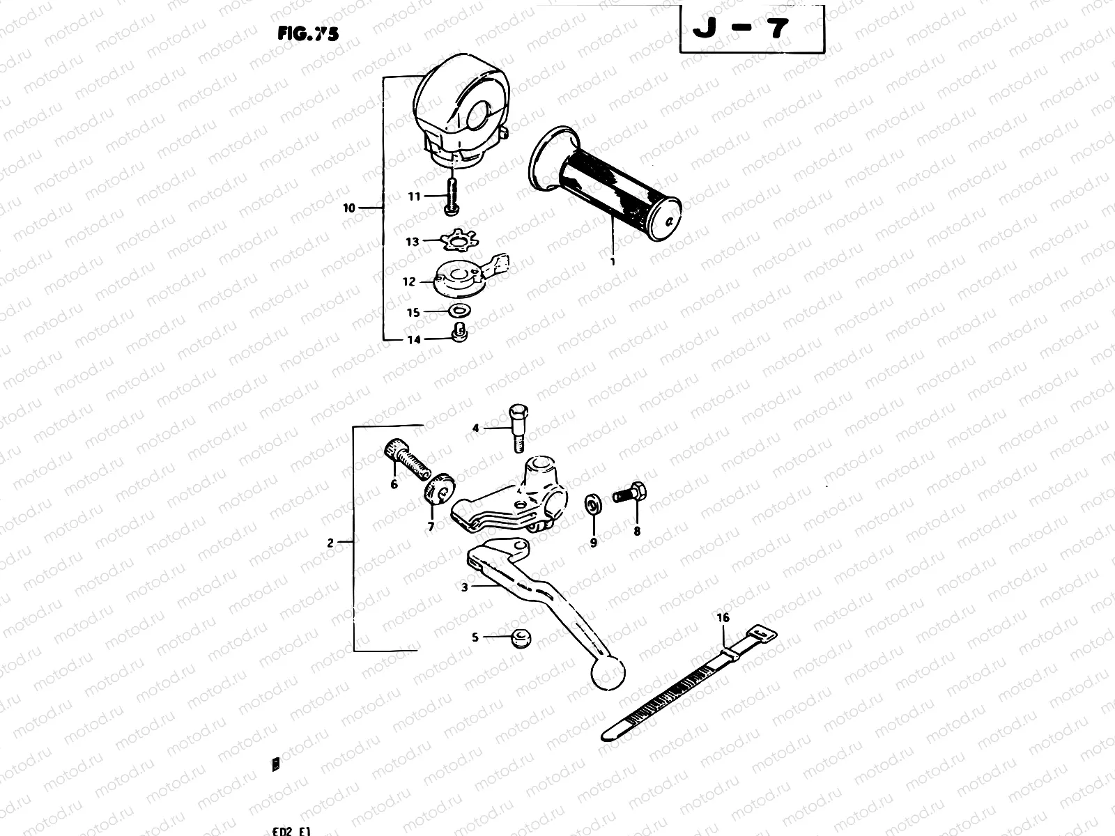 75 - LEFT HANDLE SWITCH (MODEL D)