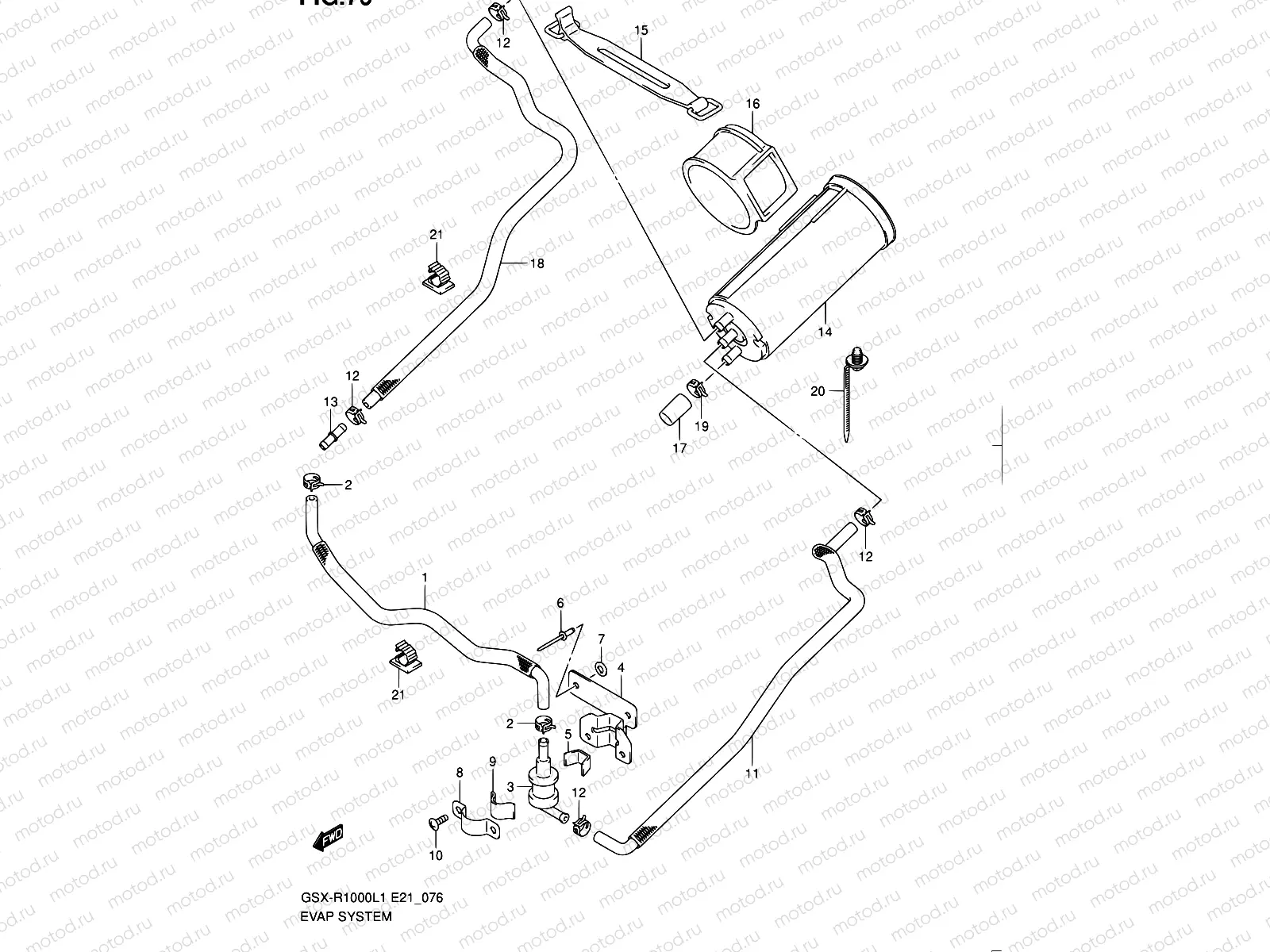 76 - EVAP SYSTEM (GSX-R1000L1 E14)