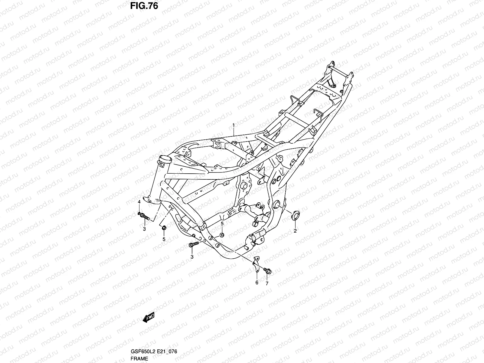 76 - FRAME (GSF650L2 E21)