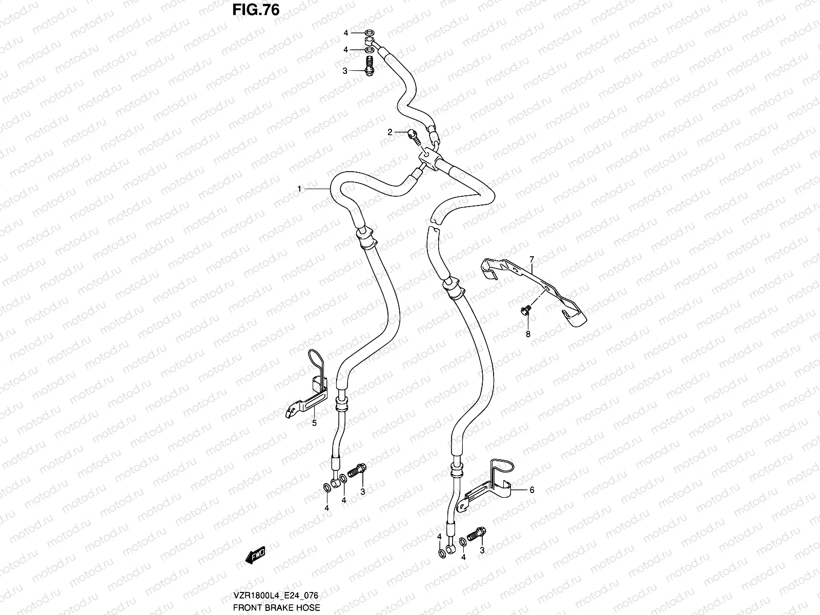 76 - FRONT BRAKE HOSE