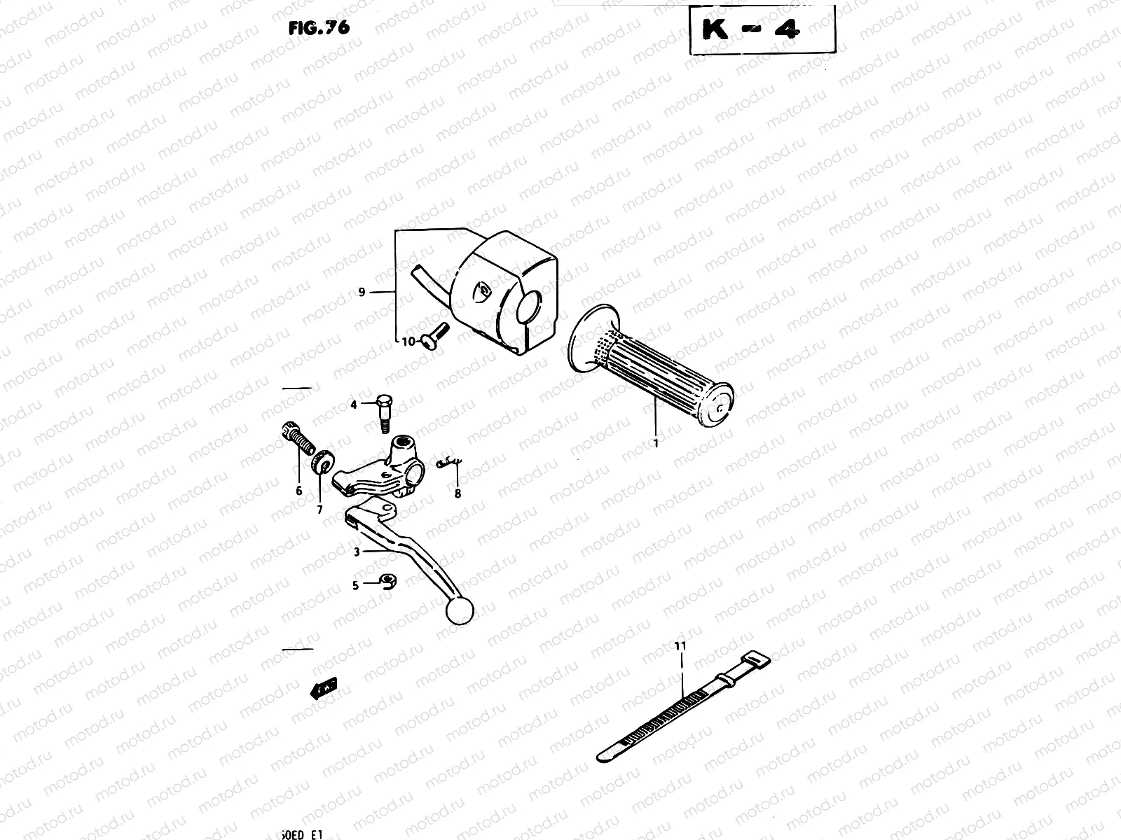 76 - LEFT HANDLE SWITCH (MODEL Z)