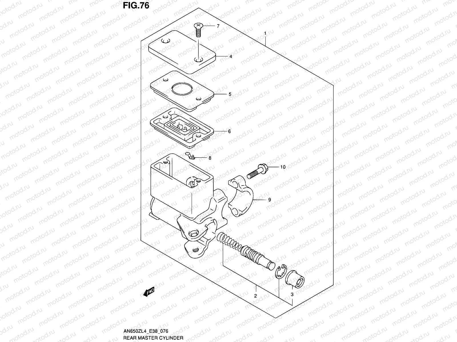 76 - REAR MASTER CYLINDER