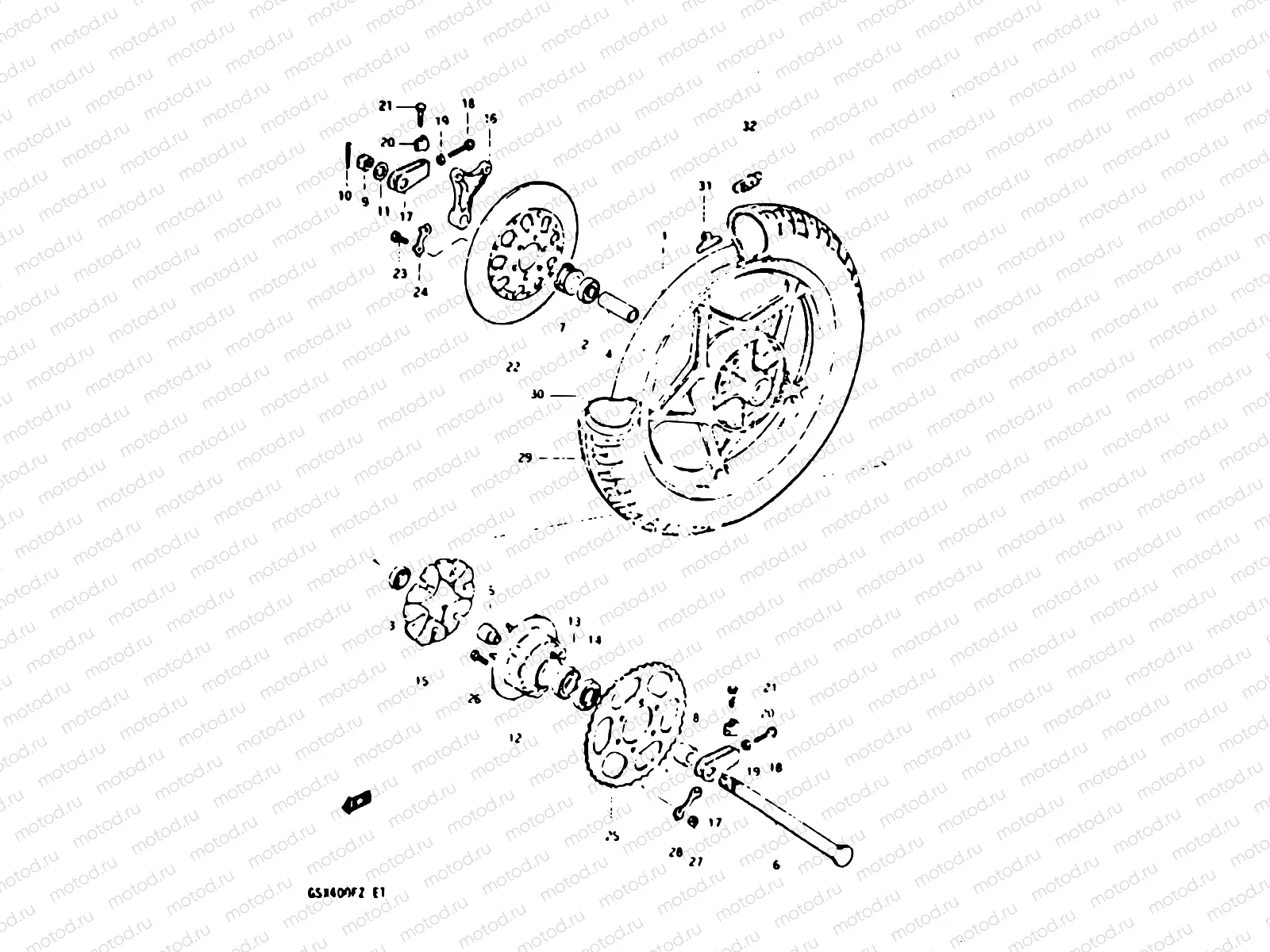 76 - REAR WHEEL (E02)