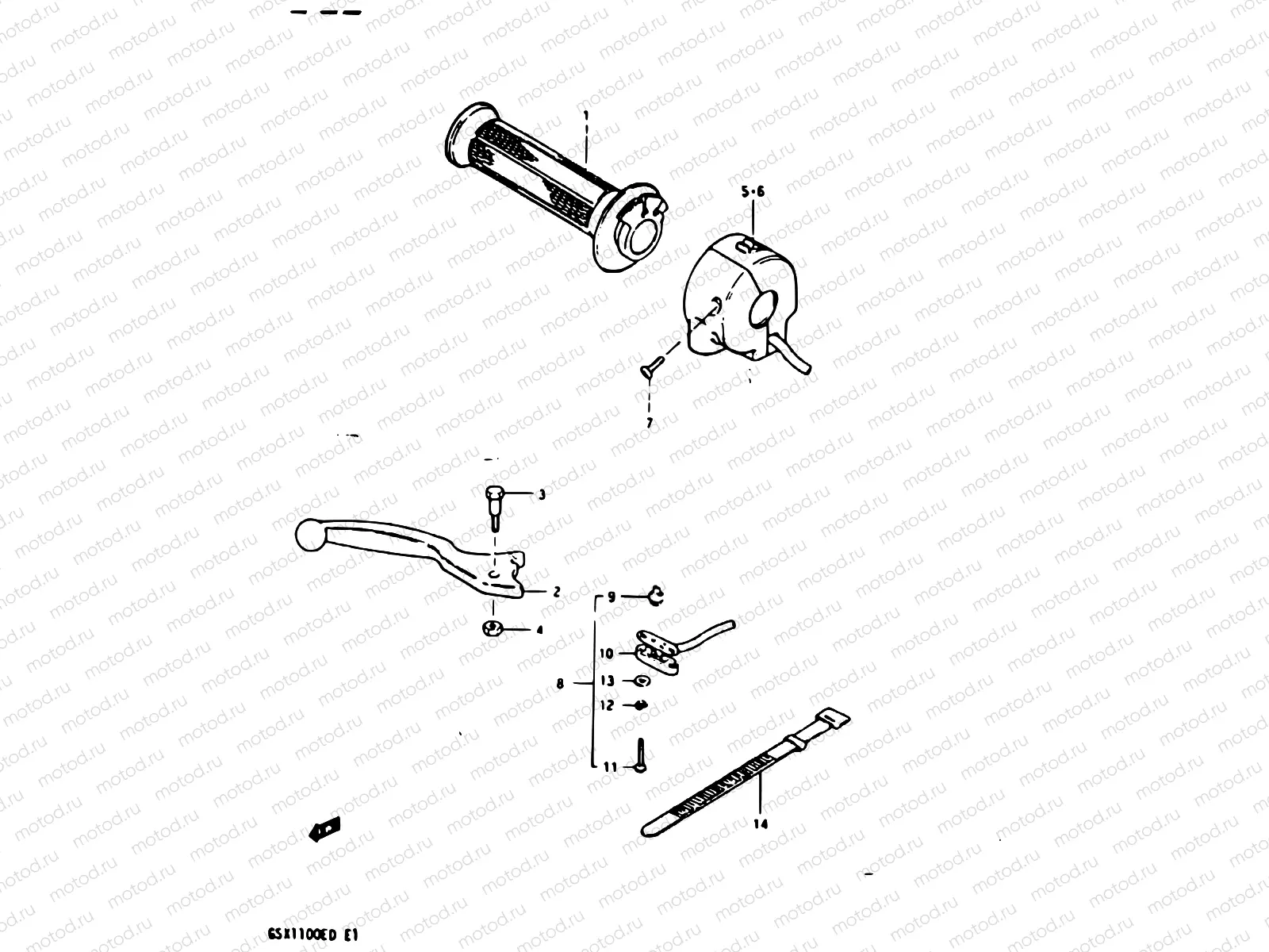 76 - RIGHT HANDLE SWITCH (MODEL D)