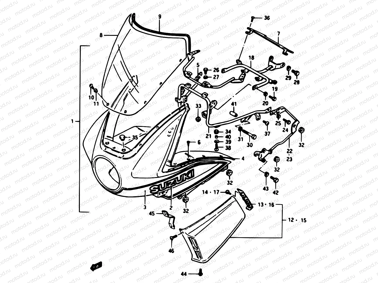 77 - COWLING (GSX1100ESE)
