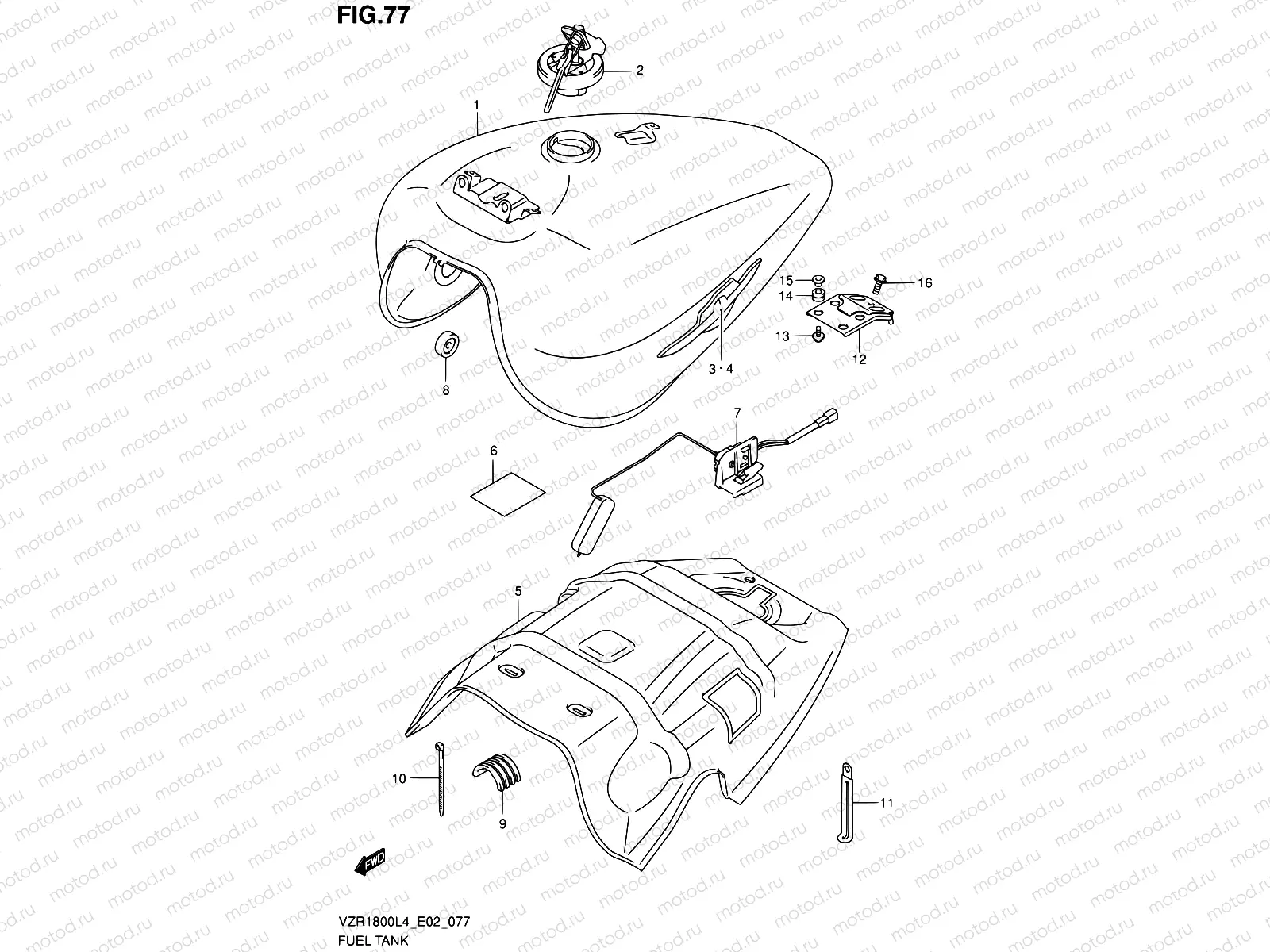 77 - FUEL TANK (VZR1800ZUFL4 E19)