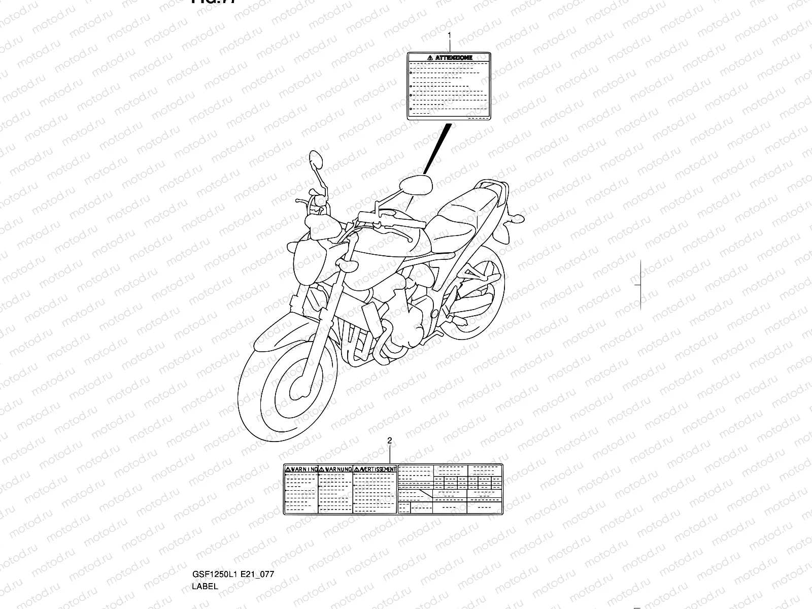 77 - LABEL (GSF1250AL1 E21)