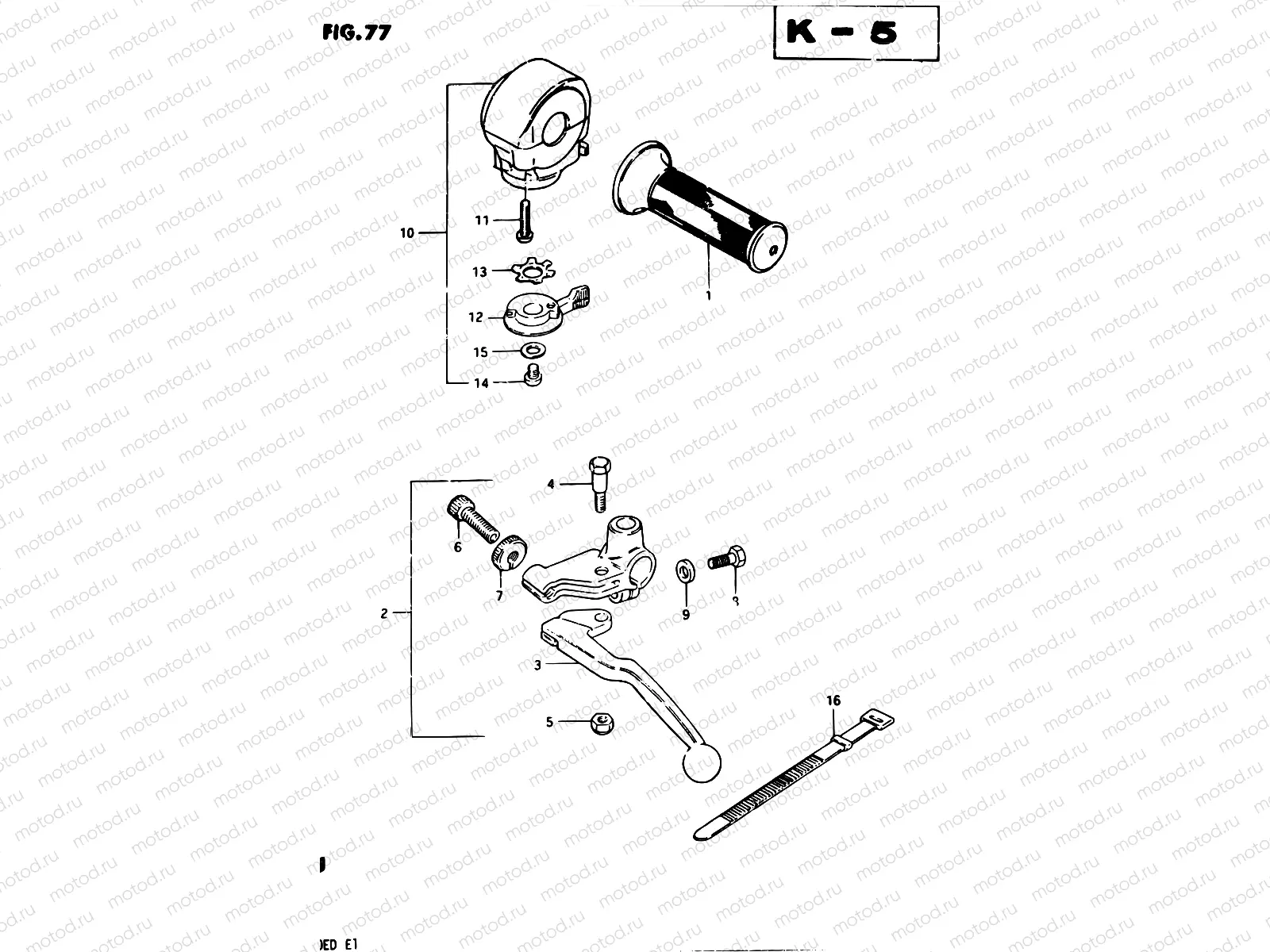 77 - LEFT HANDLE SWITCH (MODEL D)