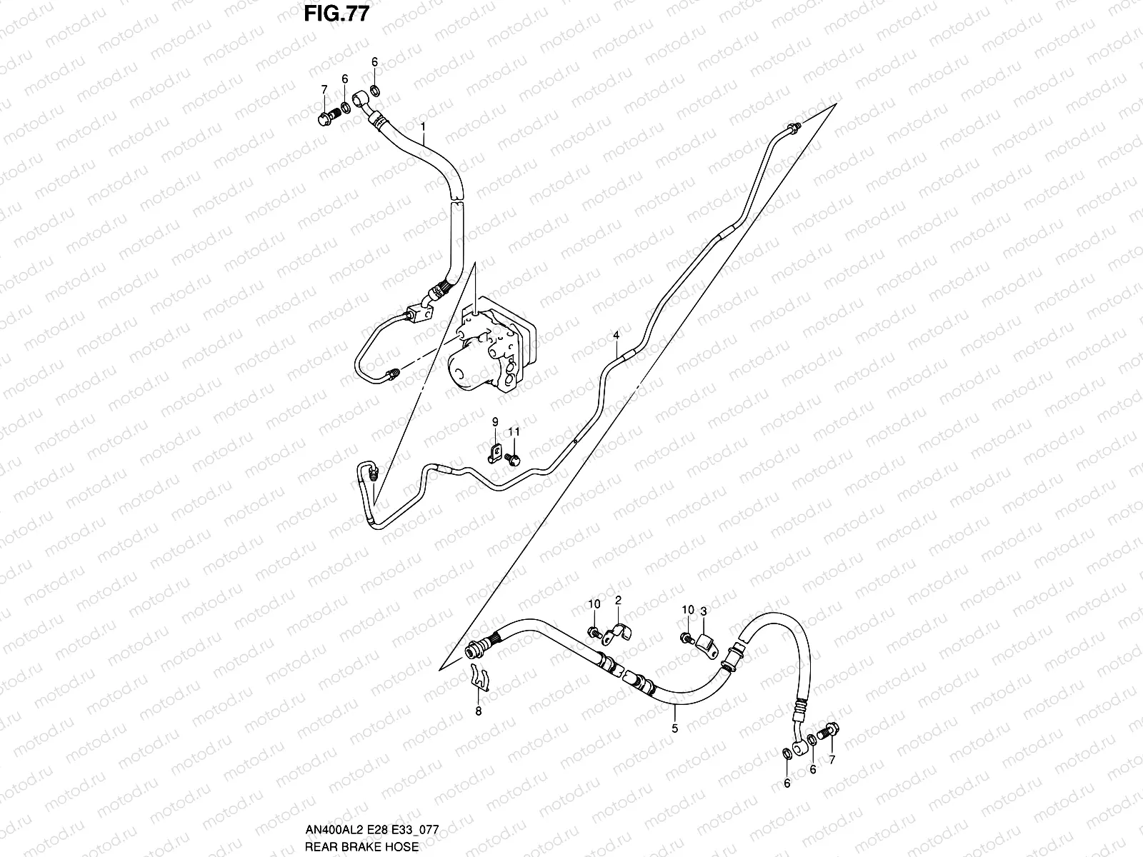 77 - REAR BRAKE HOSE