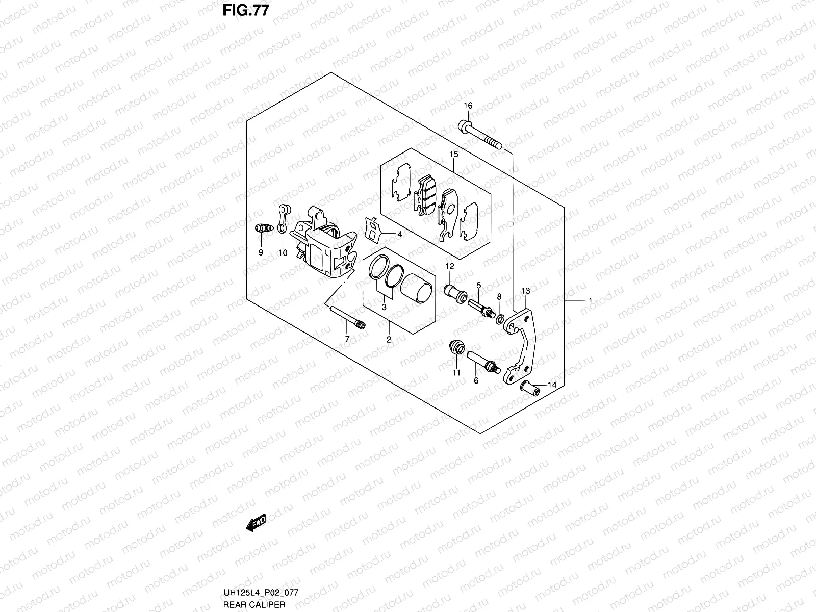 77 - REAR BRAKE HOSE (UH125L4 P19)