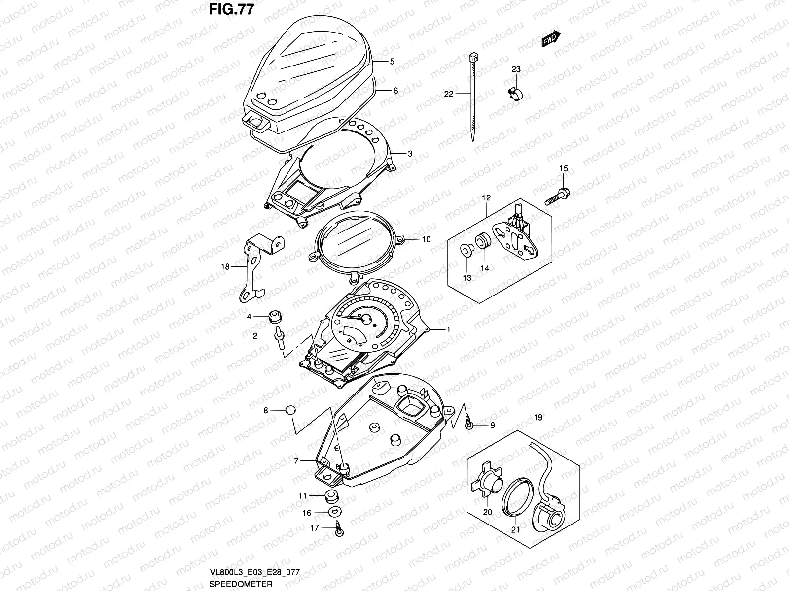 77 - SPEEDOMETER (VL800TL3 E33)