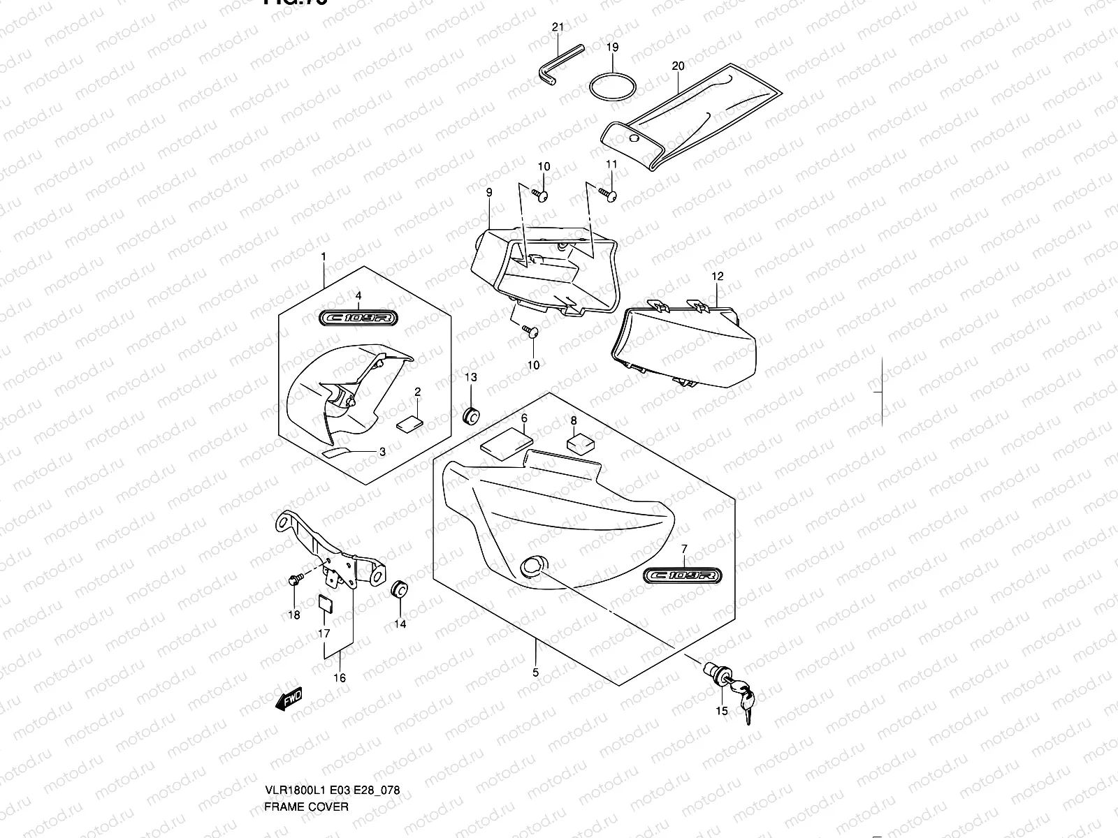 78 - FRAME COVER (VLR1800L1 E33)