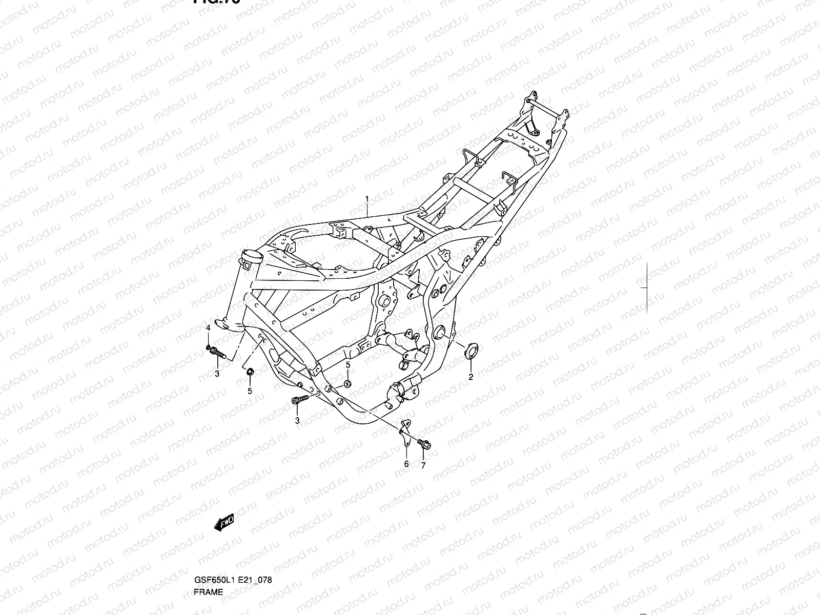 78 - FRAME (GSF650AL1 E21)