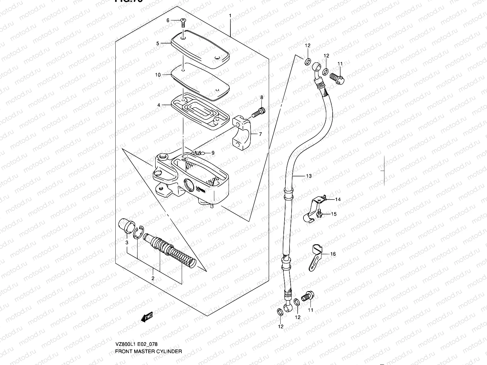 78 - FRONT MASTER CYLINDER