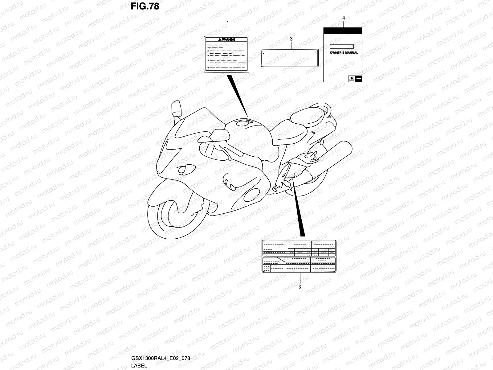 78 - LABEL (GSX1300RAL4 E02)