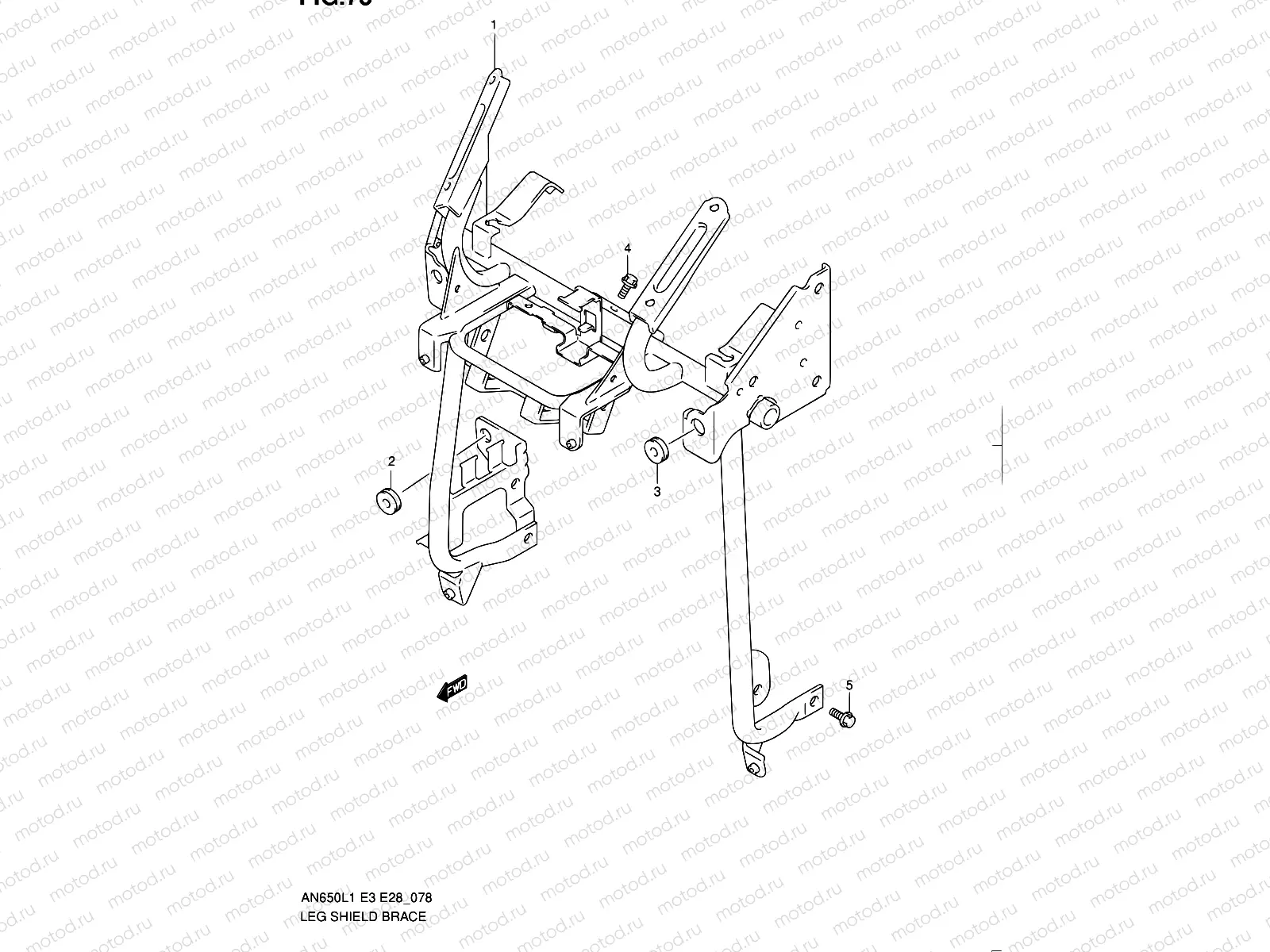 78 - LEG SHIELD BRACE (AN650L1 E03)