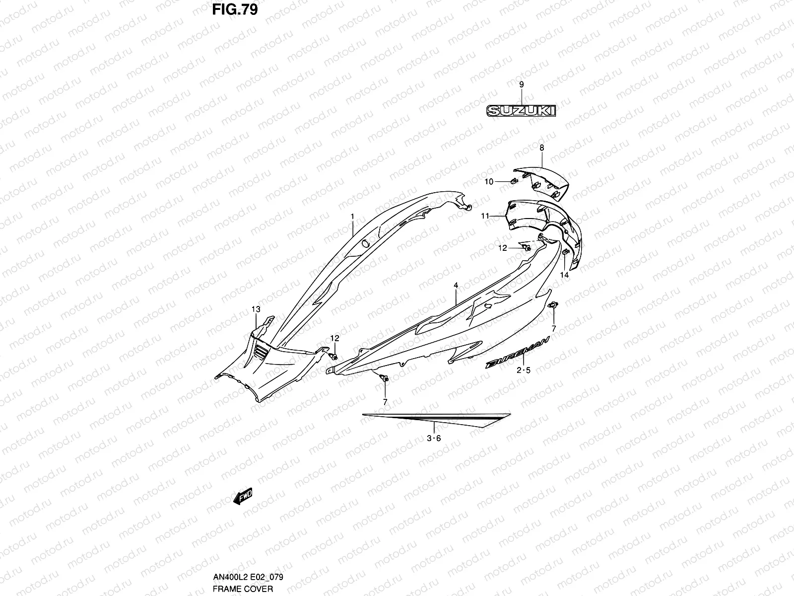 79 - FRAME COVER (AN400L2 E02)