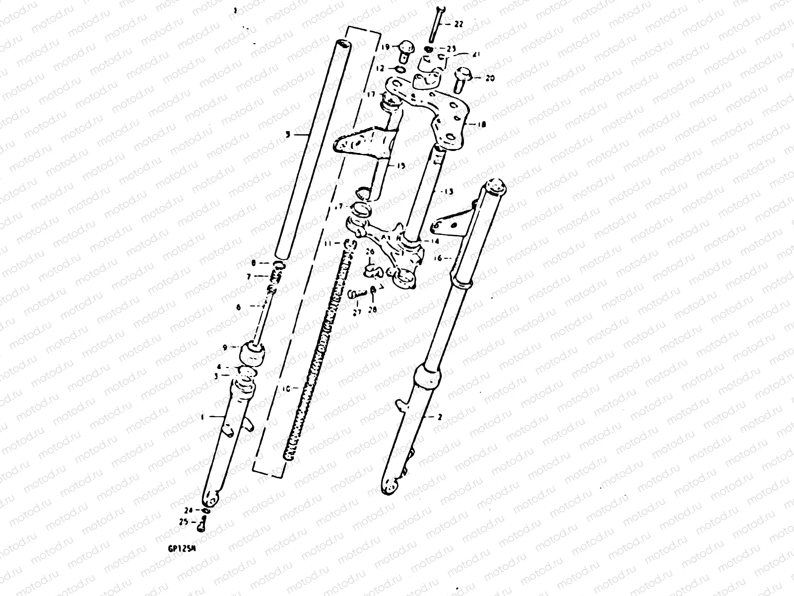 79 - FRONT FORK (KAYABA)(GP125N)(GP125UN)