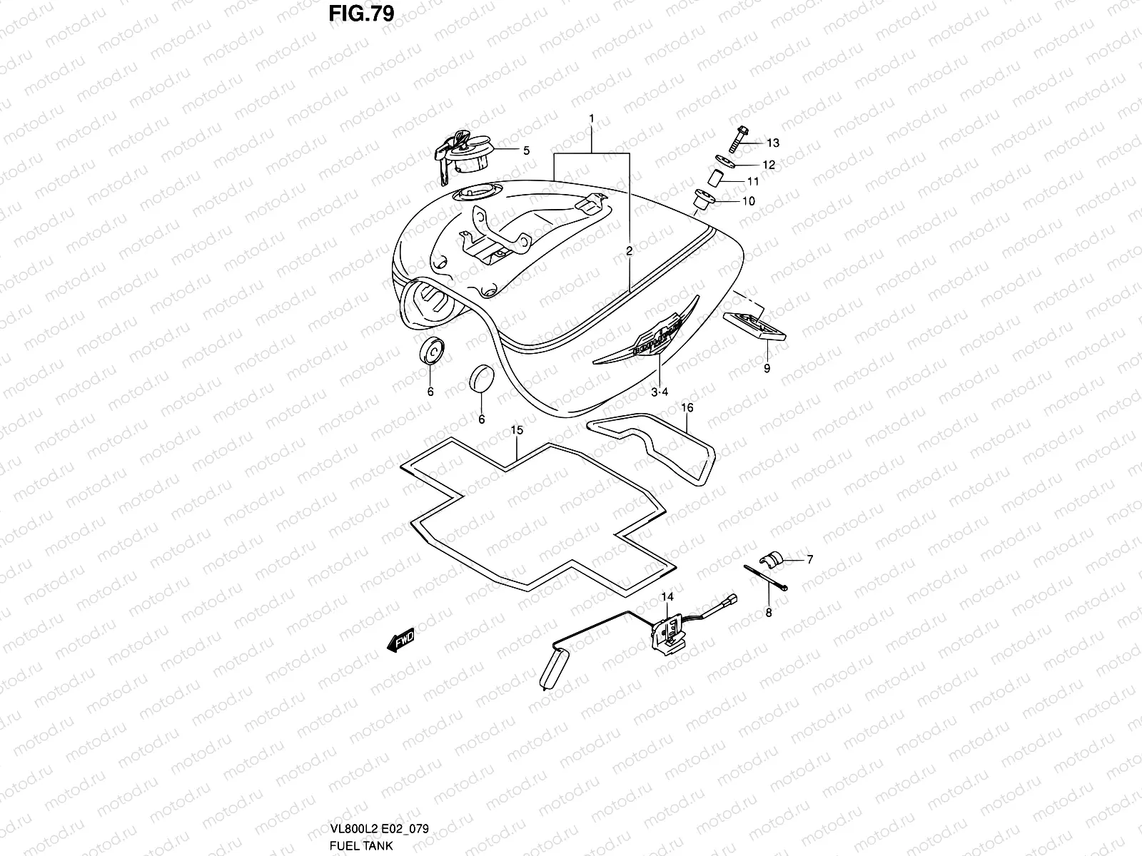 79 - FUEL TANK (VL800TL2 E24)