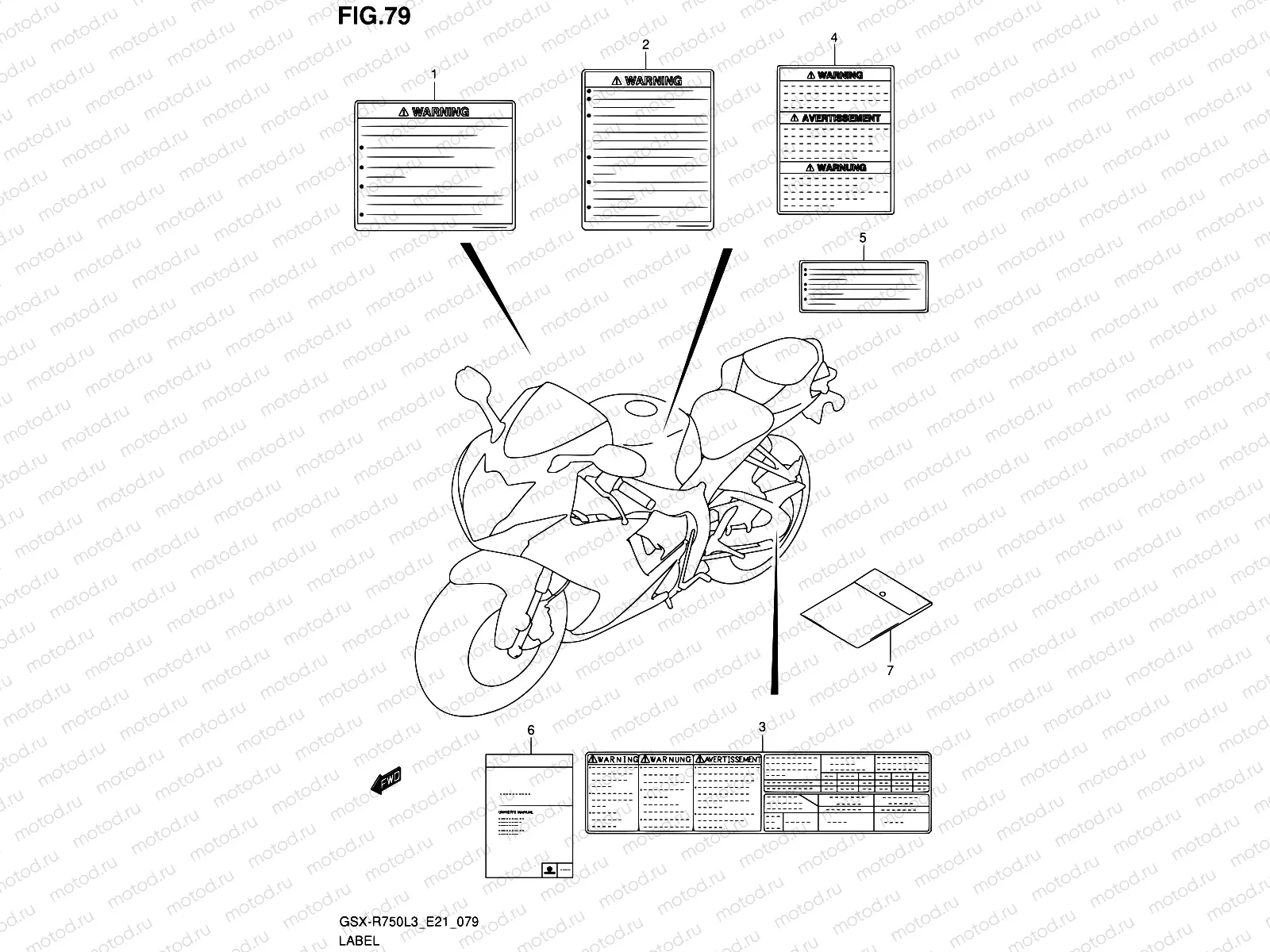79 - LABEL (GSX-R750L3 E21)