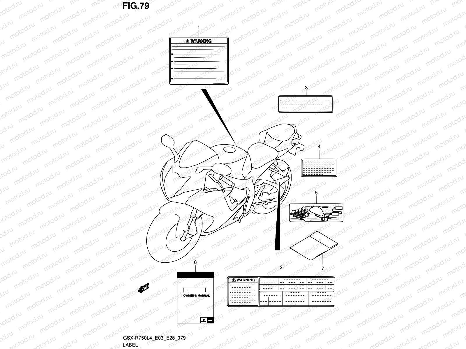 79 - LABEL (GSX-R750L4 E33)