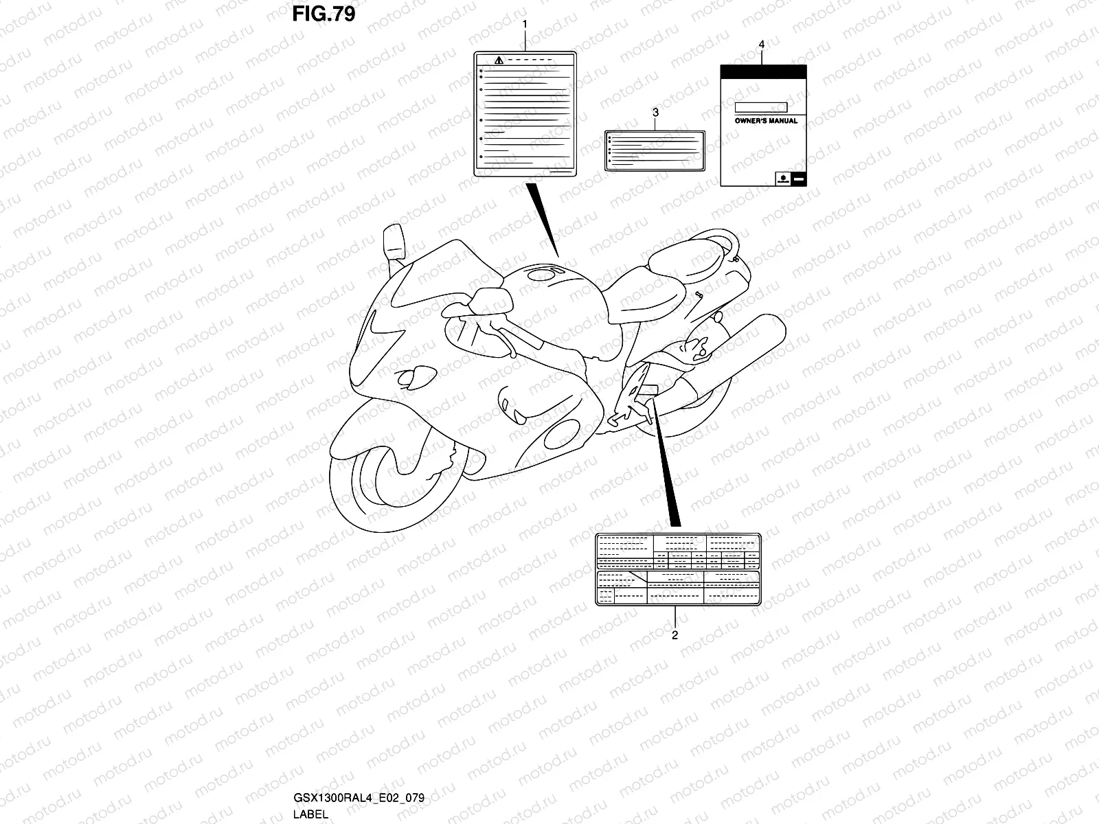 79 - LABEL (GSX1300RAL4 E19)