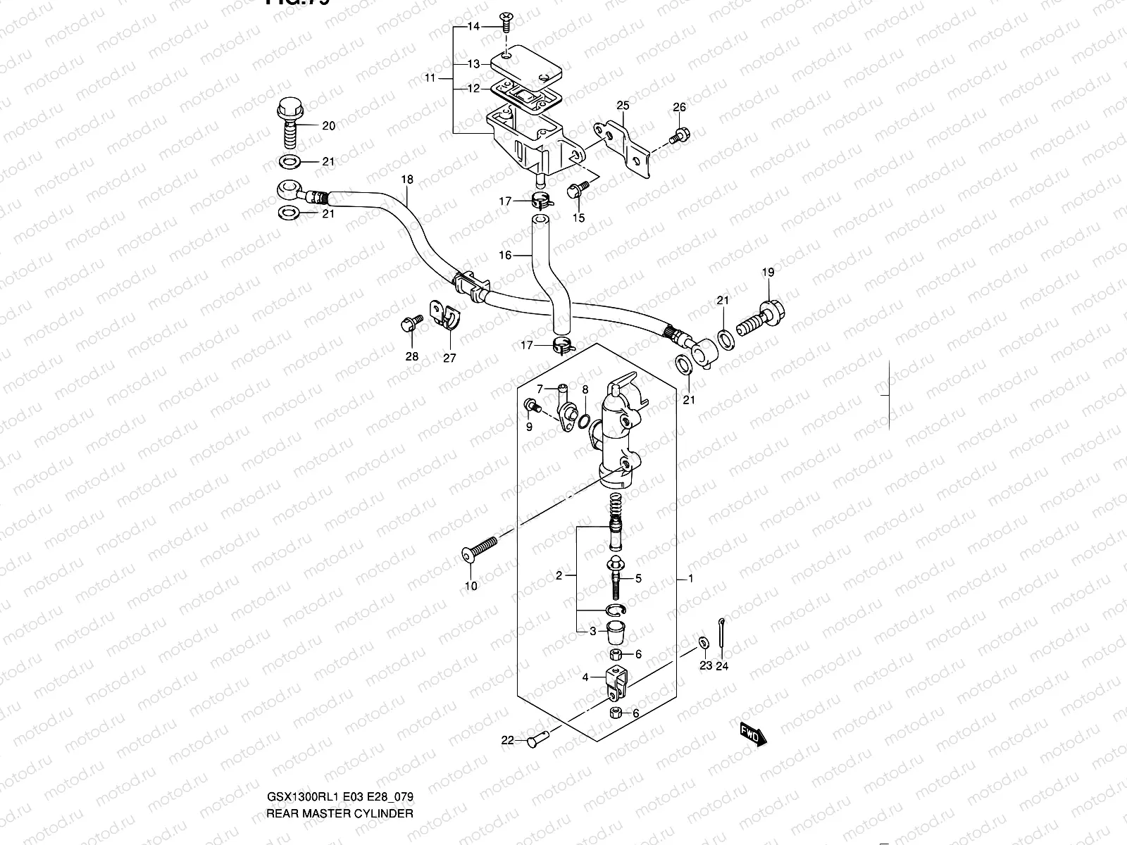 79 - REAR MASTER CYLINDER