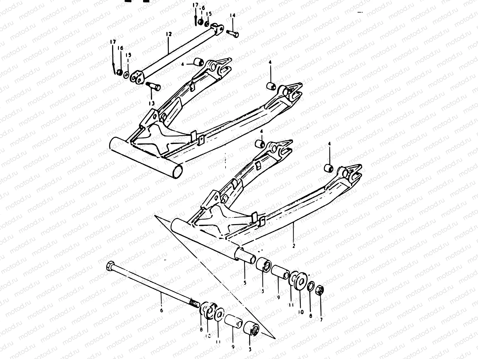 79 - REAR SWINGING ARM (GSX1100ET, GSX1100EX)