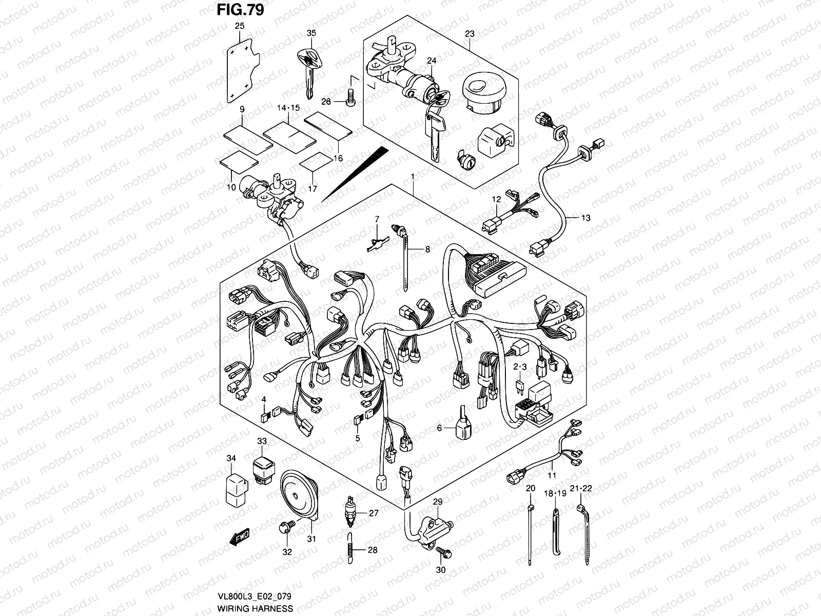 79 - WIRING HARNESS (VL800CL3 E24)