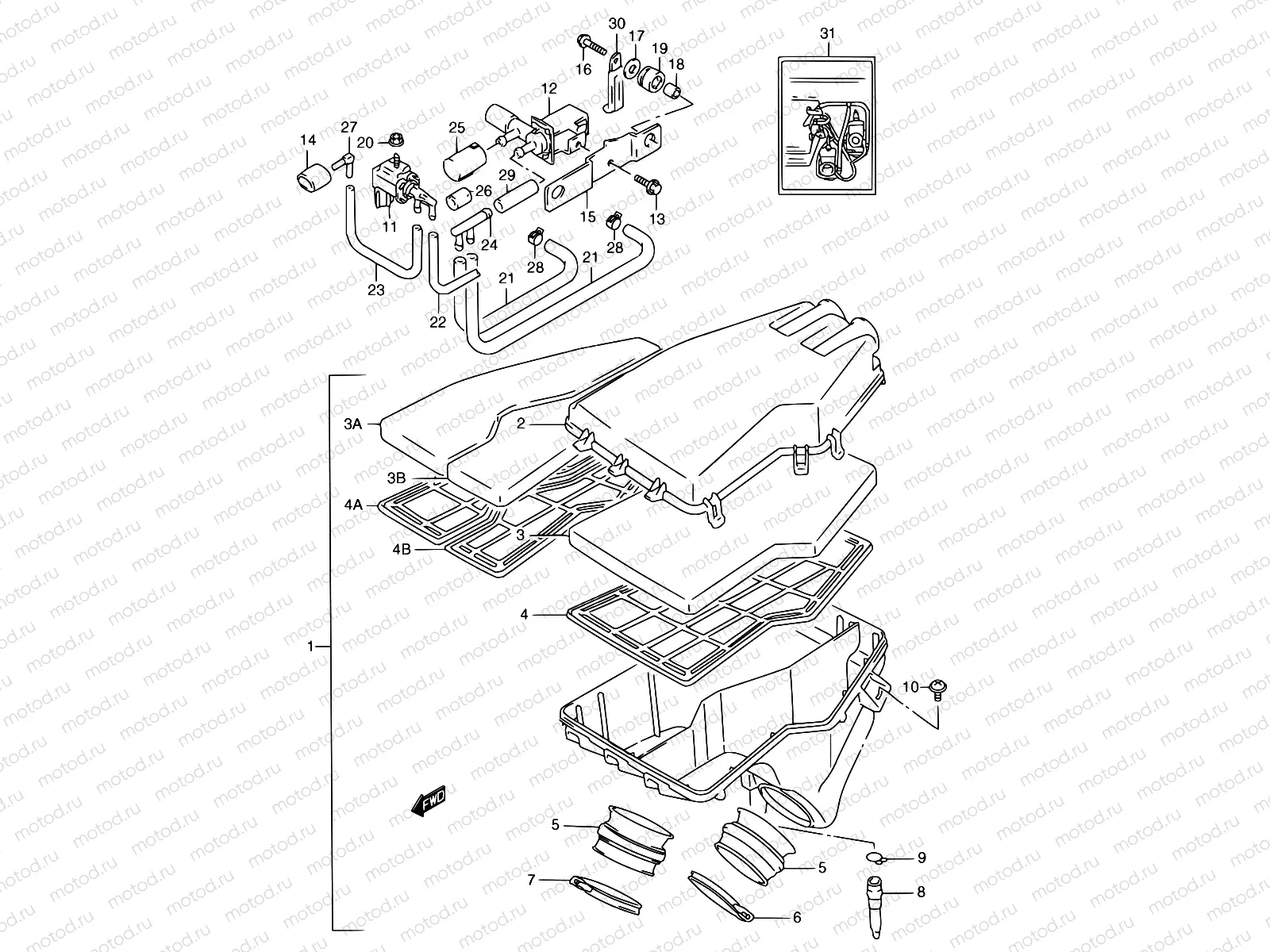 7A - AIR CLEANER (MODEL N/P E22)