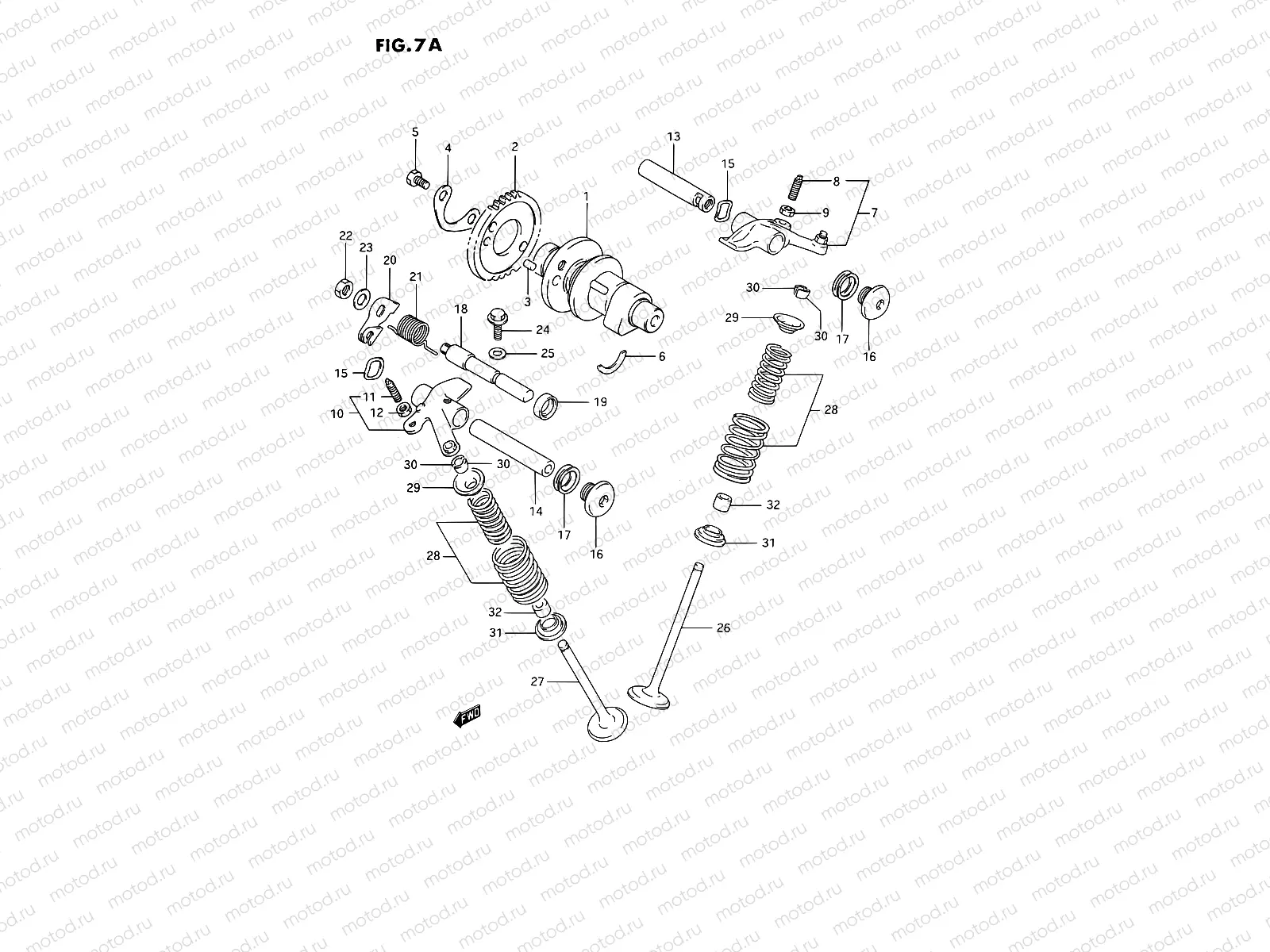 7A - CAM SHAFT - VALVE (MODEL R)