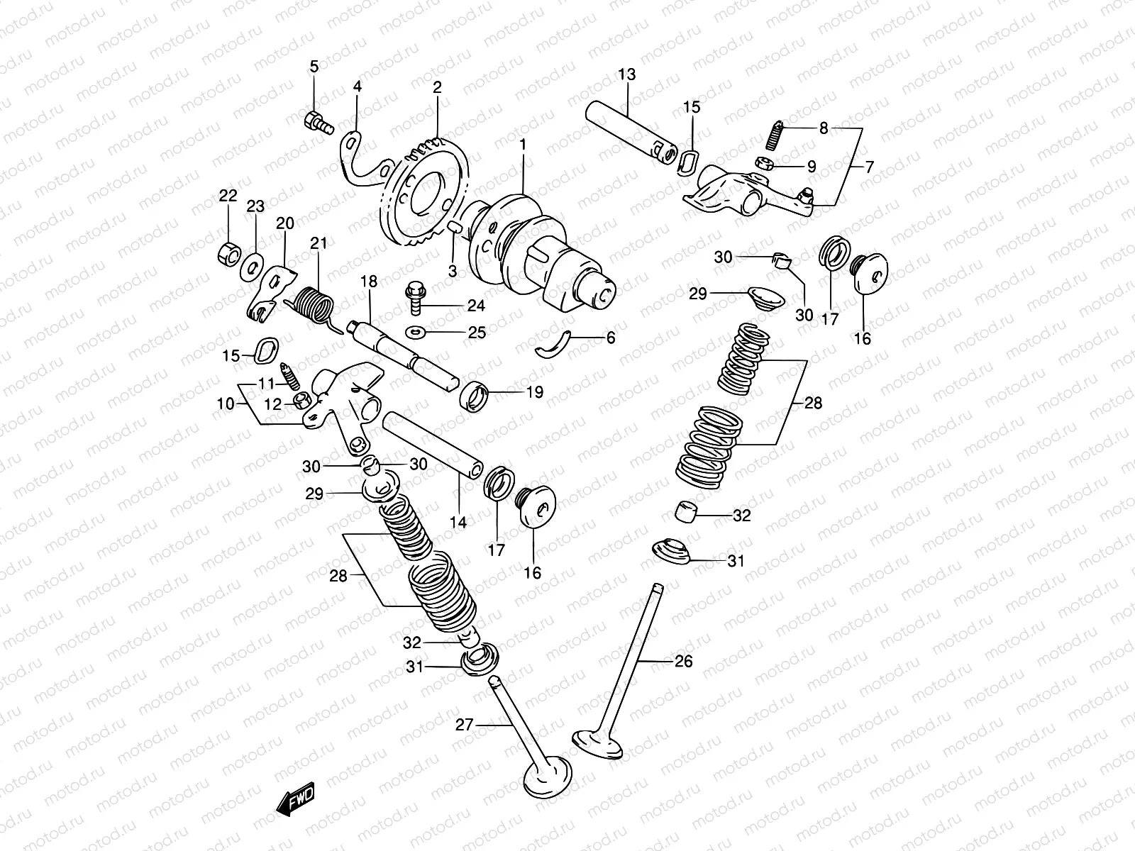 7A - CAM SHAFT - VALVE (MODEL R/S/T)