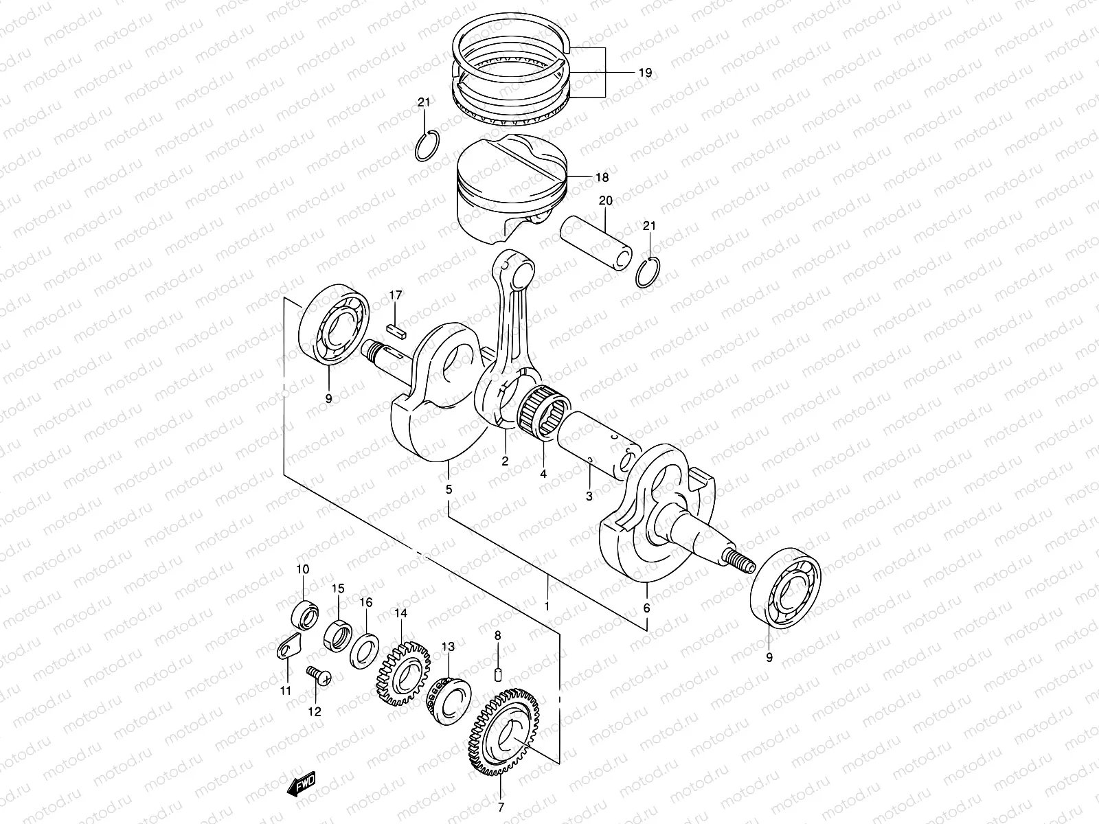 7A - CRANKSHAFT (MODEL K1/K2/K3/K4)