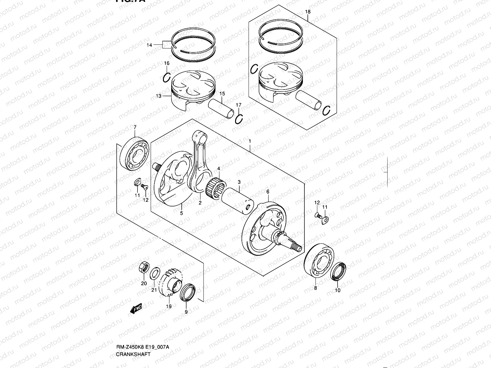 7A - CRANKSHAFT (RM-Z450L1)