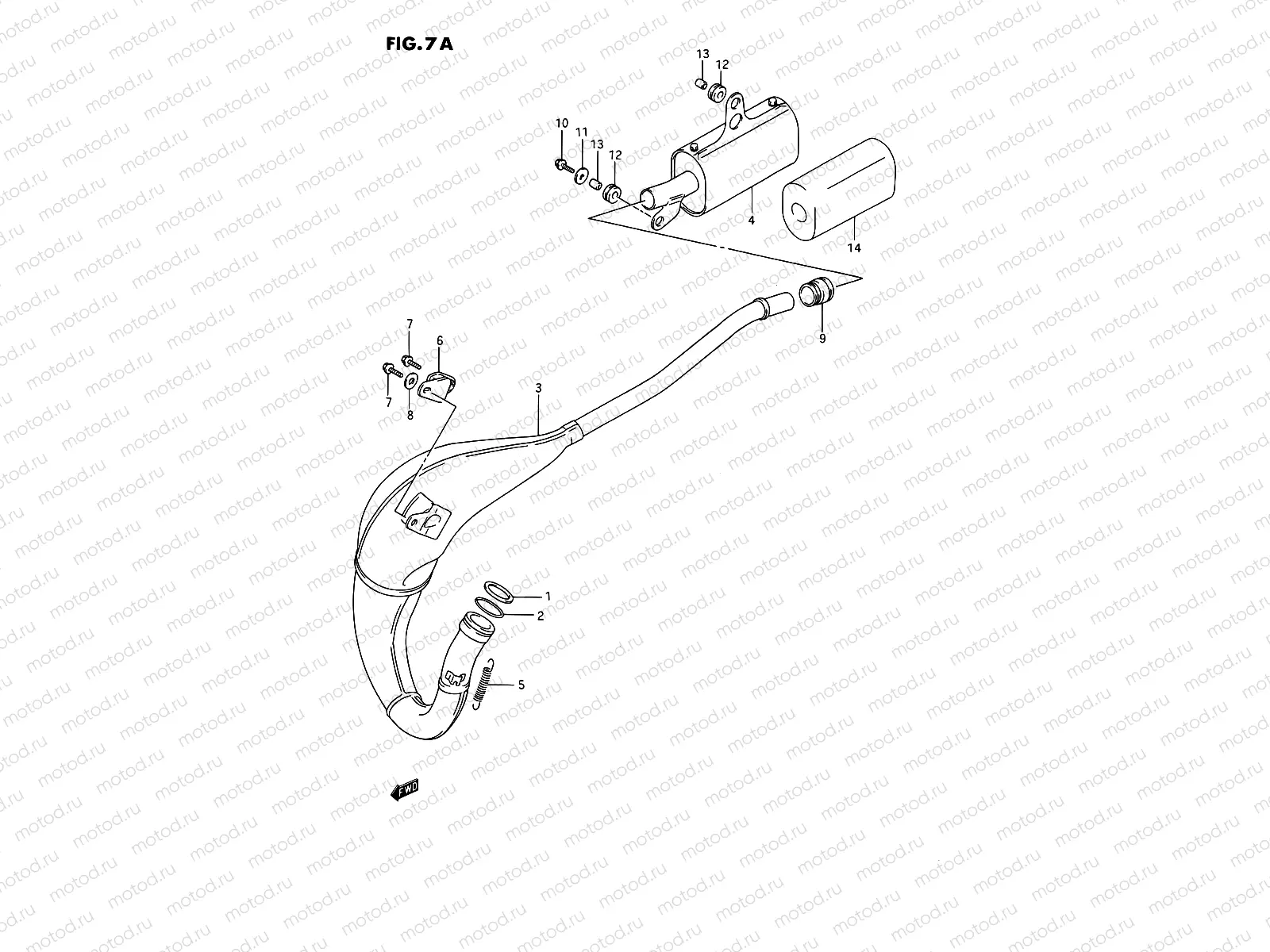 7A - MUFFLER (MODEL K/L/M/N/P/R/S)