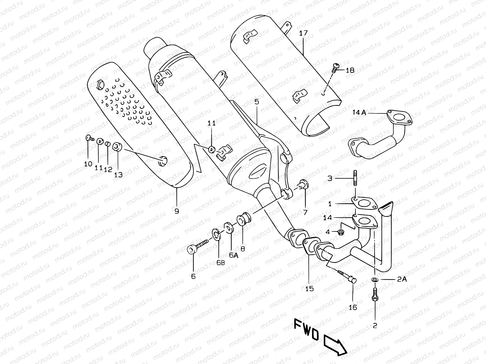 7B - MUFFLER (MODEL X/Y EXCEPT P26 AND AY50 P39 )