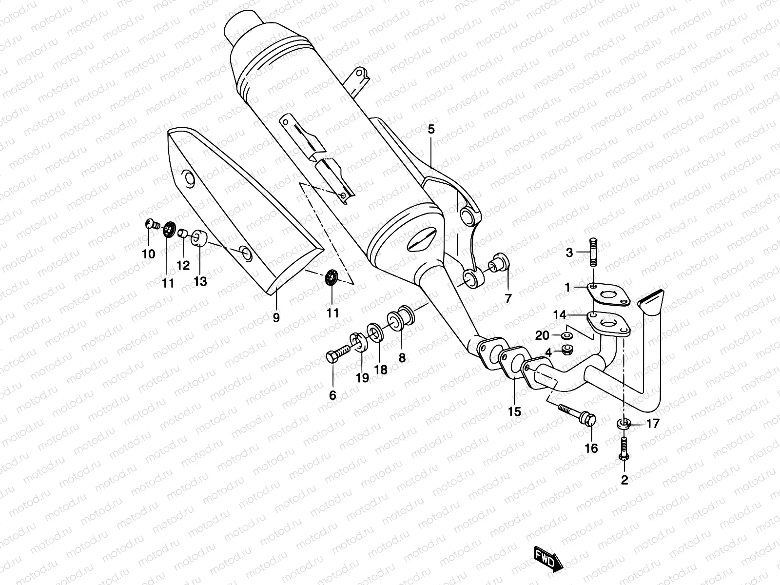 7C - MUFFLER (MODEL K3/K4)
