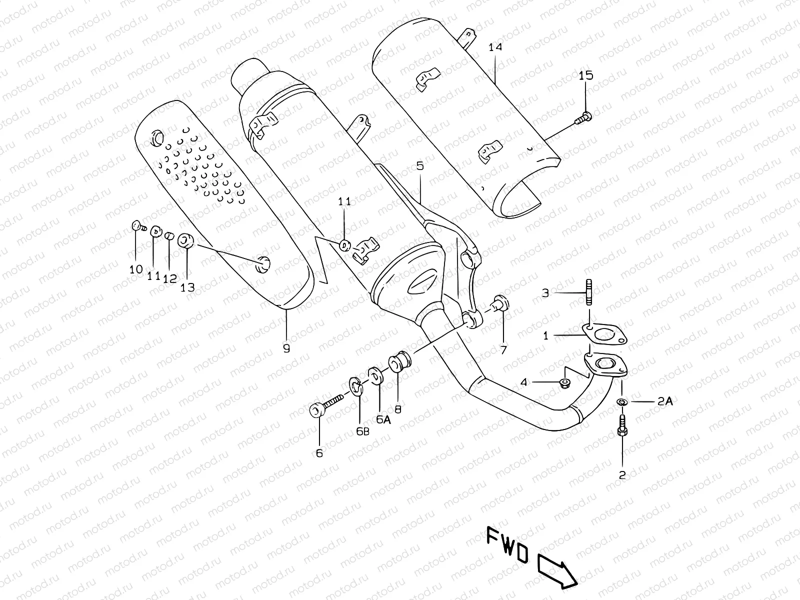 7D - MUFFLER (MODEL AY50 X/Y P39)