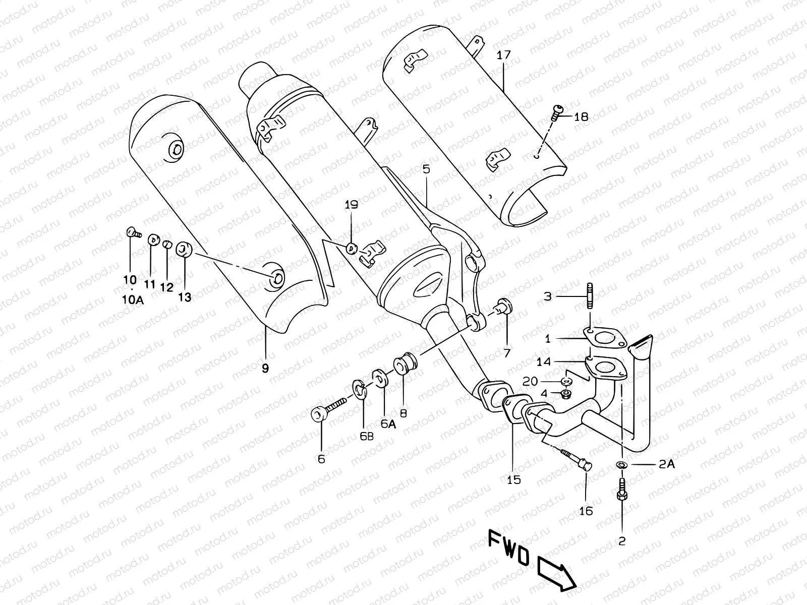 7E - MUFFLER (MODEL K1, EXCEPT P26 AND AY50 P39 )