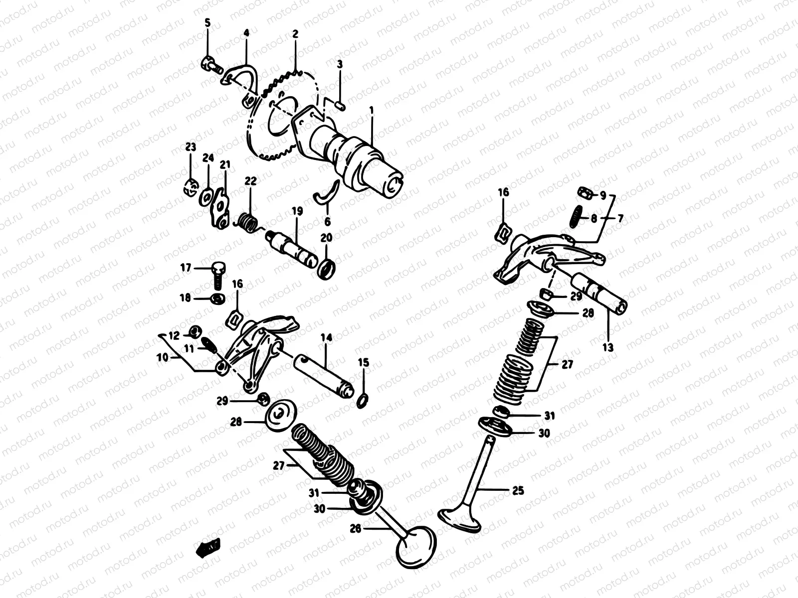 8 - CAM SHAFT-VALVE