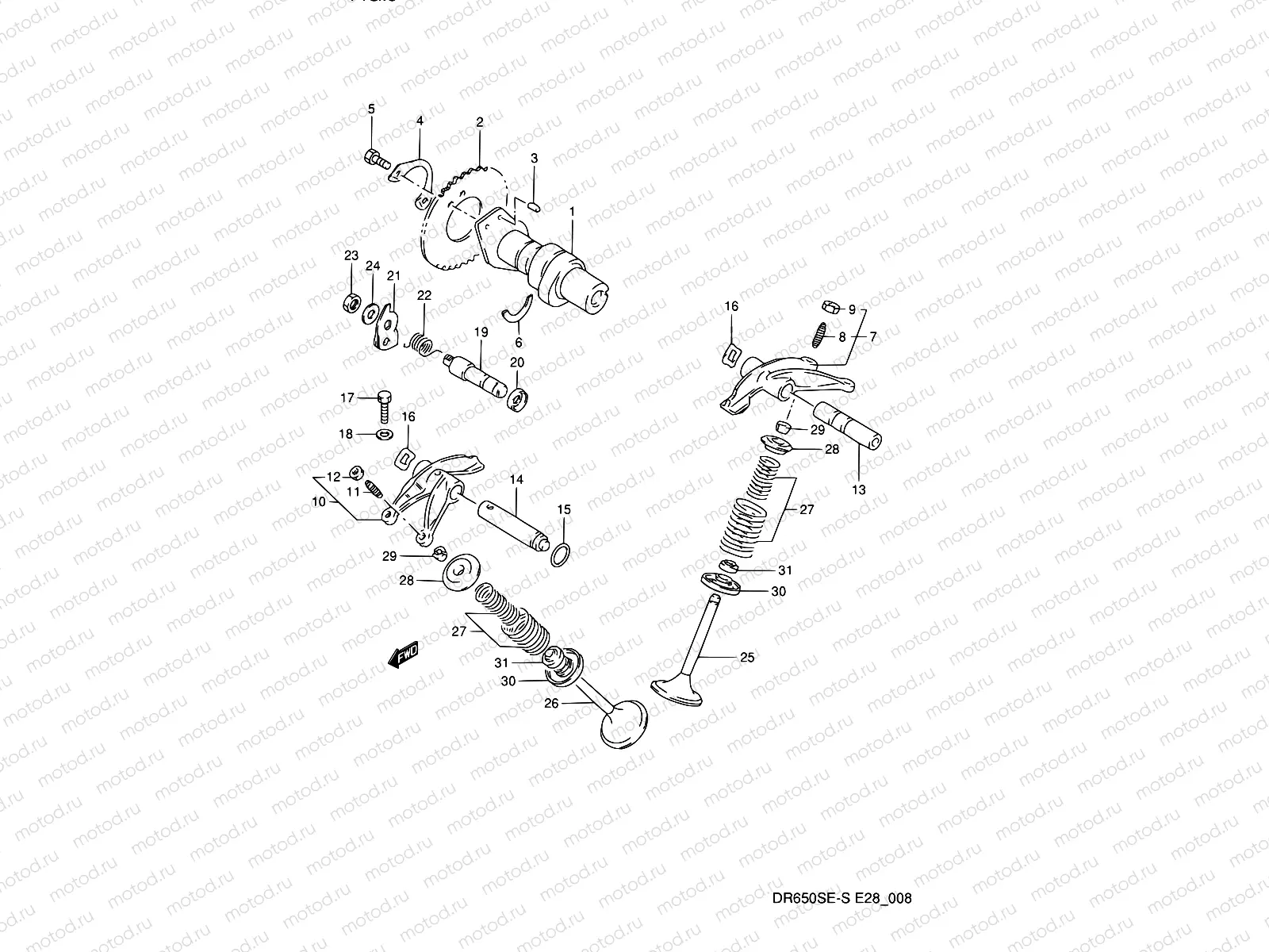 8 - CAM SHAFT - VALVE (MODEL N/P)