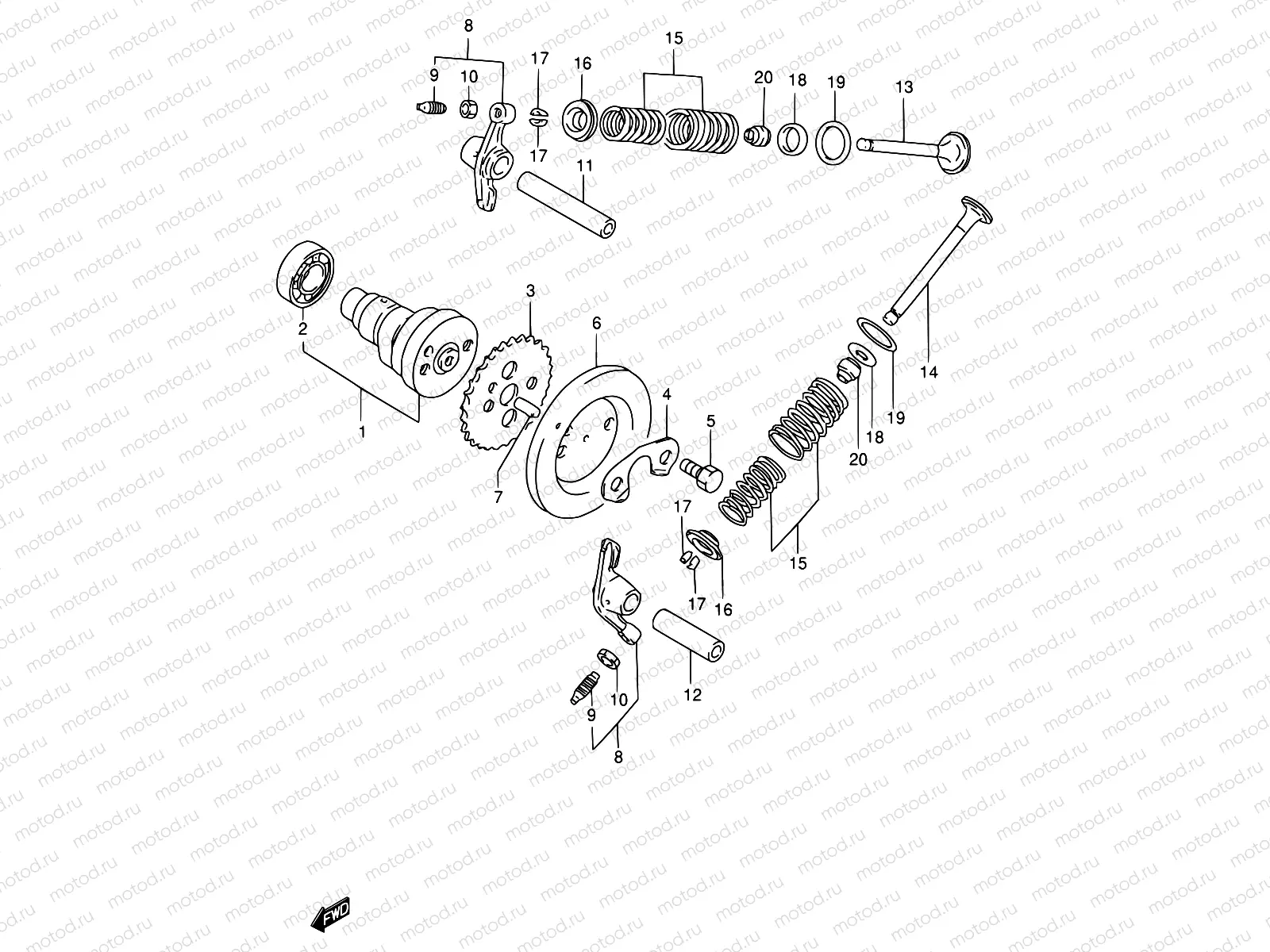 8 - CAM SHAFT/VALVE (F.NO.100365%)