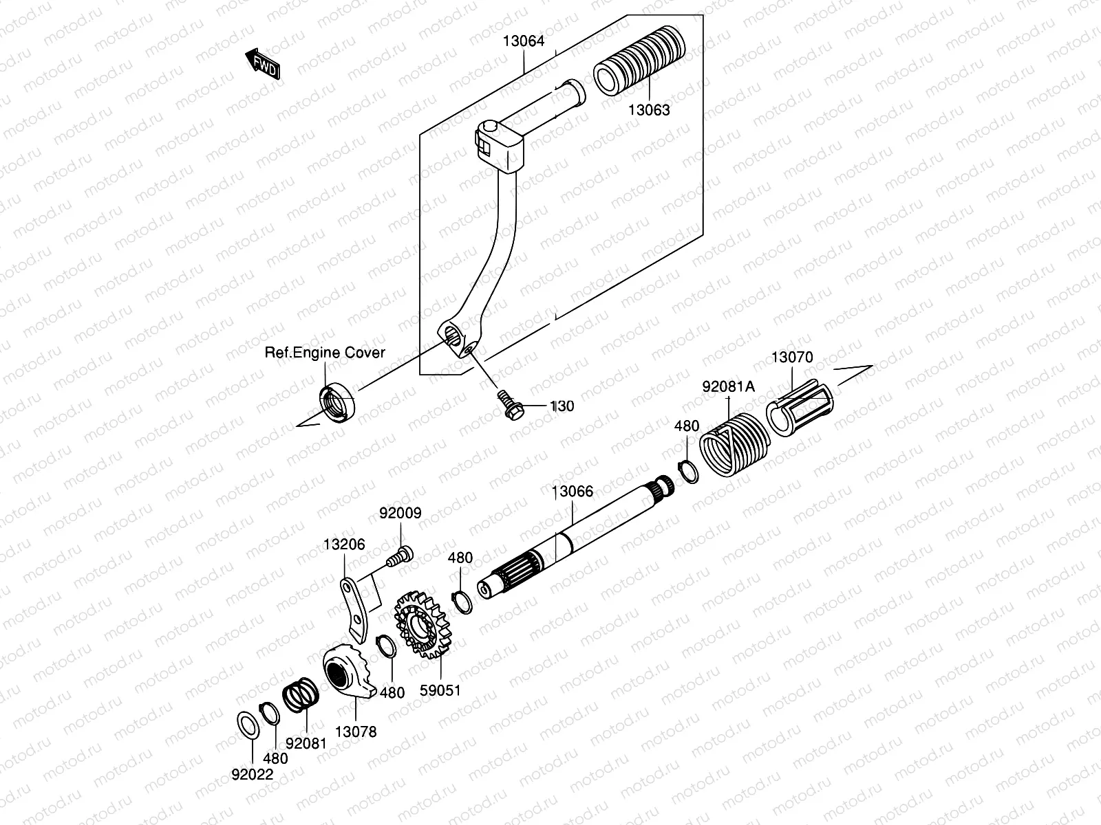 8 - KICKSTARTER MECHANISM