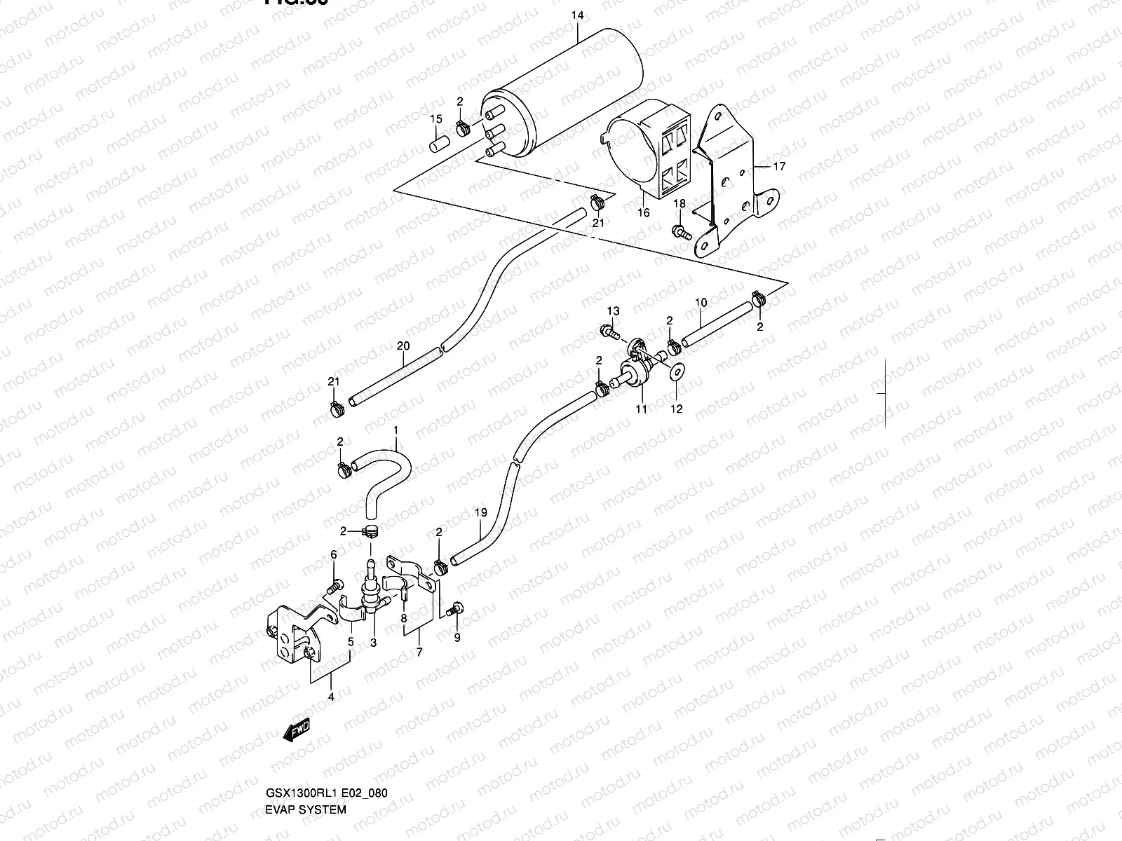 80 - EVAP SYSTEM (GSX1300RL1 E14)