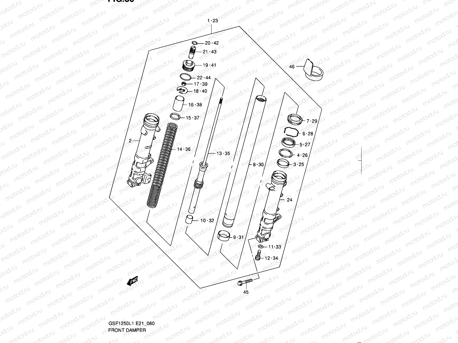 80 - FRONT DAMPER (GSF1250L1 E21)