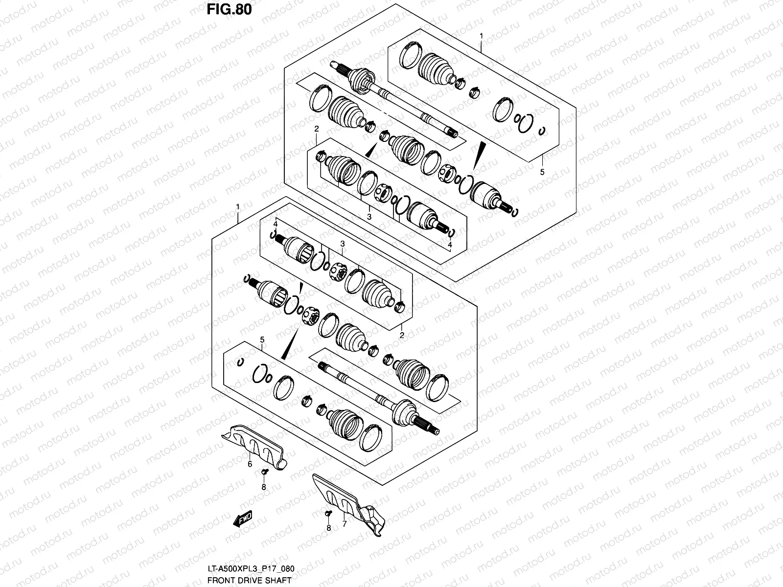 80 - FRONT DRIVE SHAFT