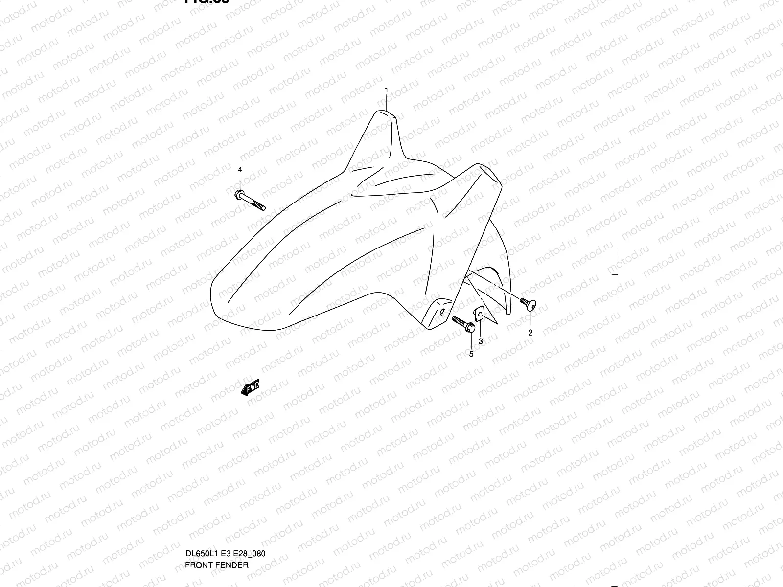 80 - FRONT FENDER (DL650L1 E03)