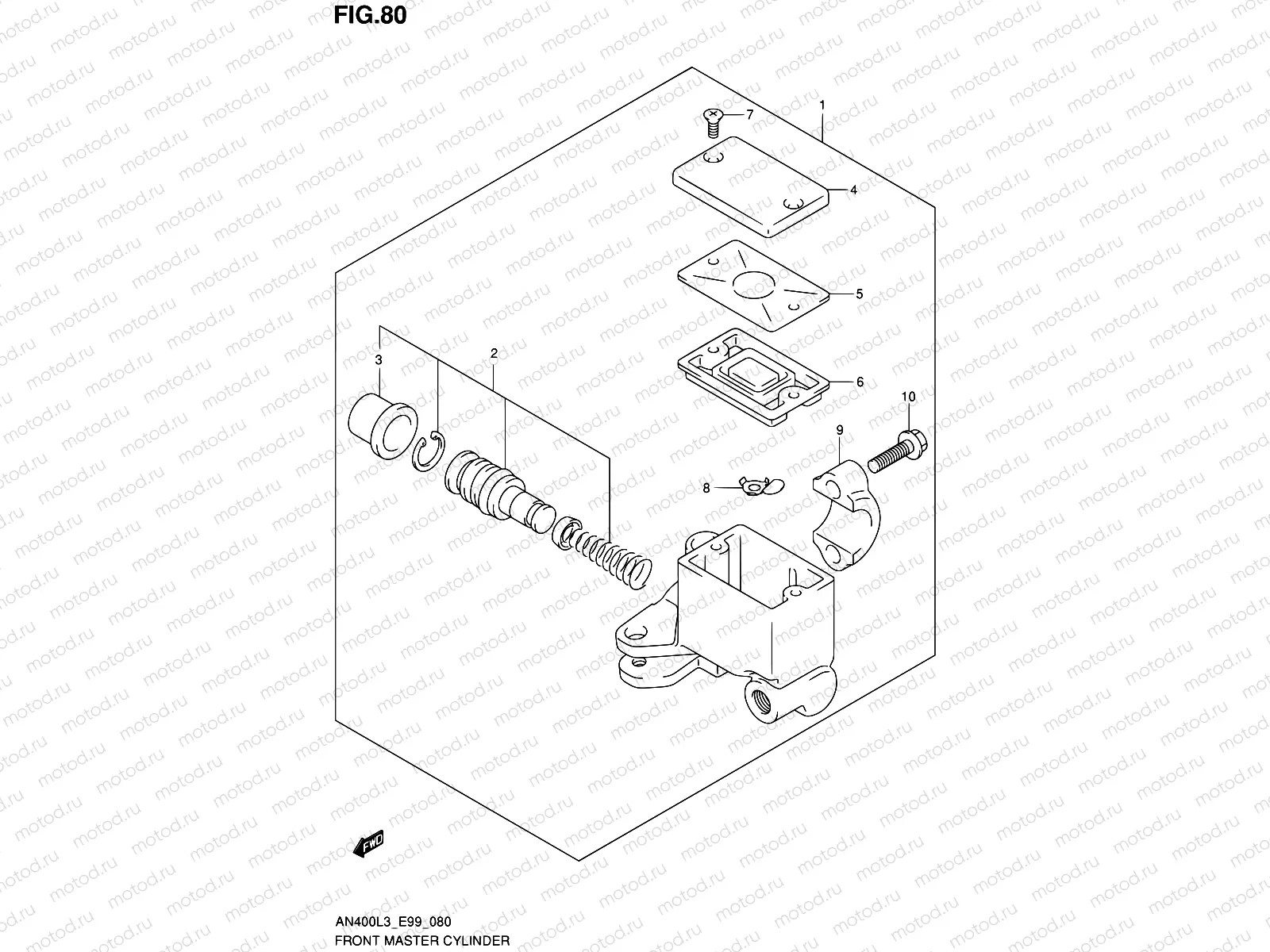 80 - FRONT MASTER CYLINDER (AN400ZAL3 E99)